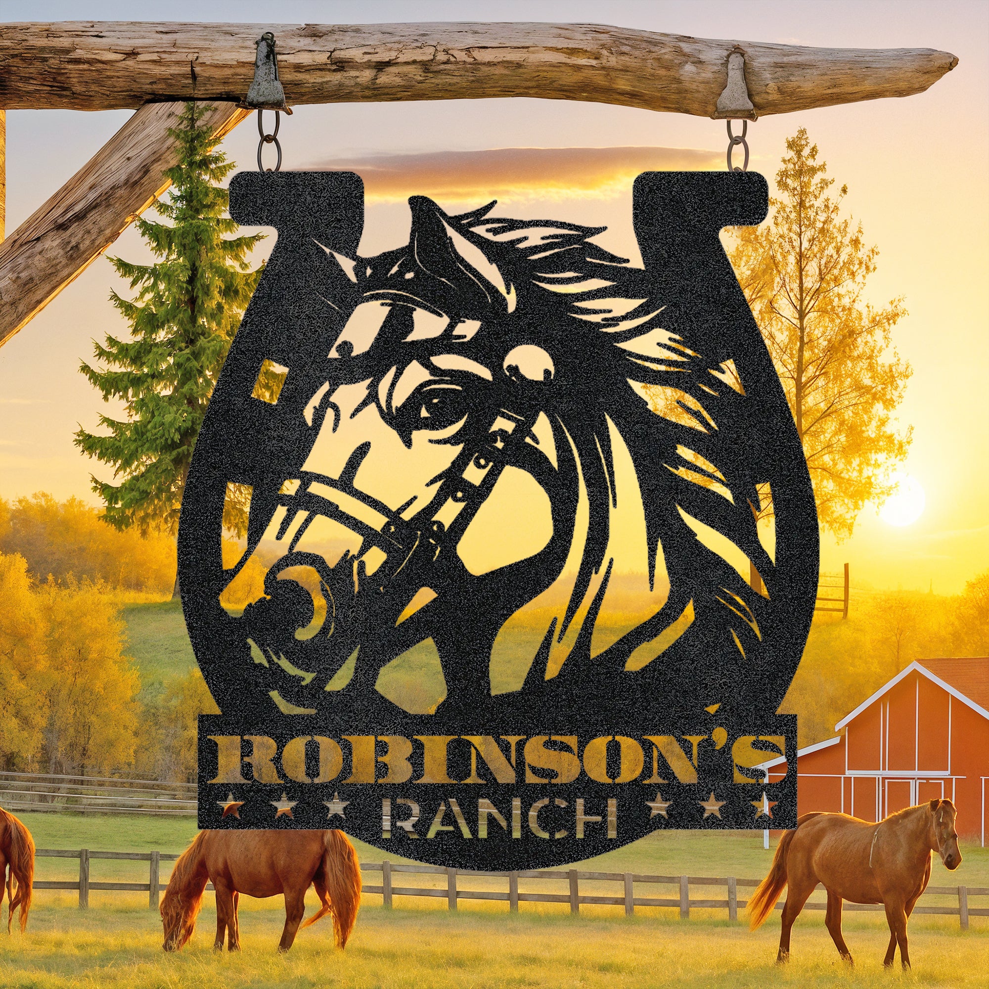 Custom Ranch Sign Steel Wall Decor - Image 4