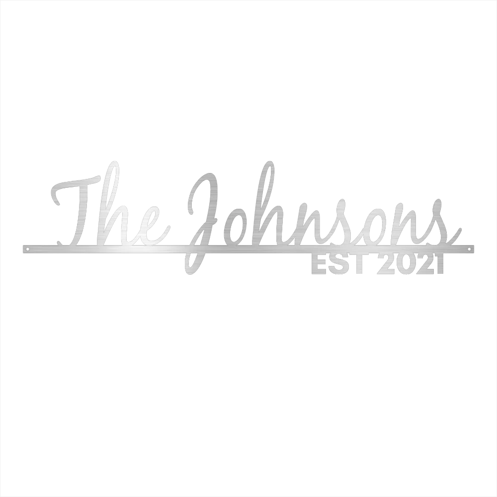 Personalized Family Name Steel Wall Decor 2