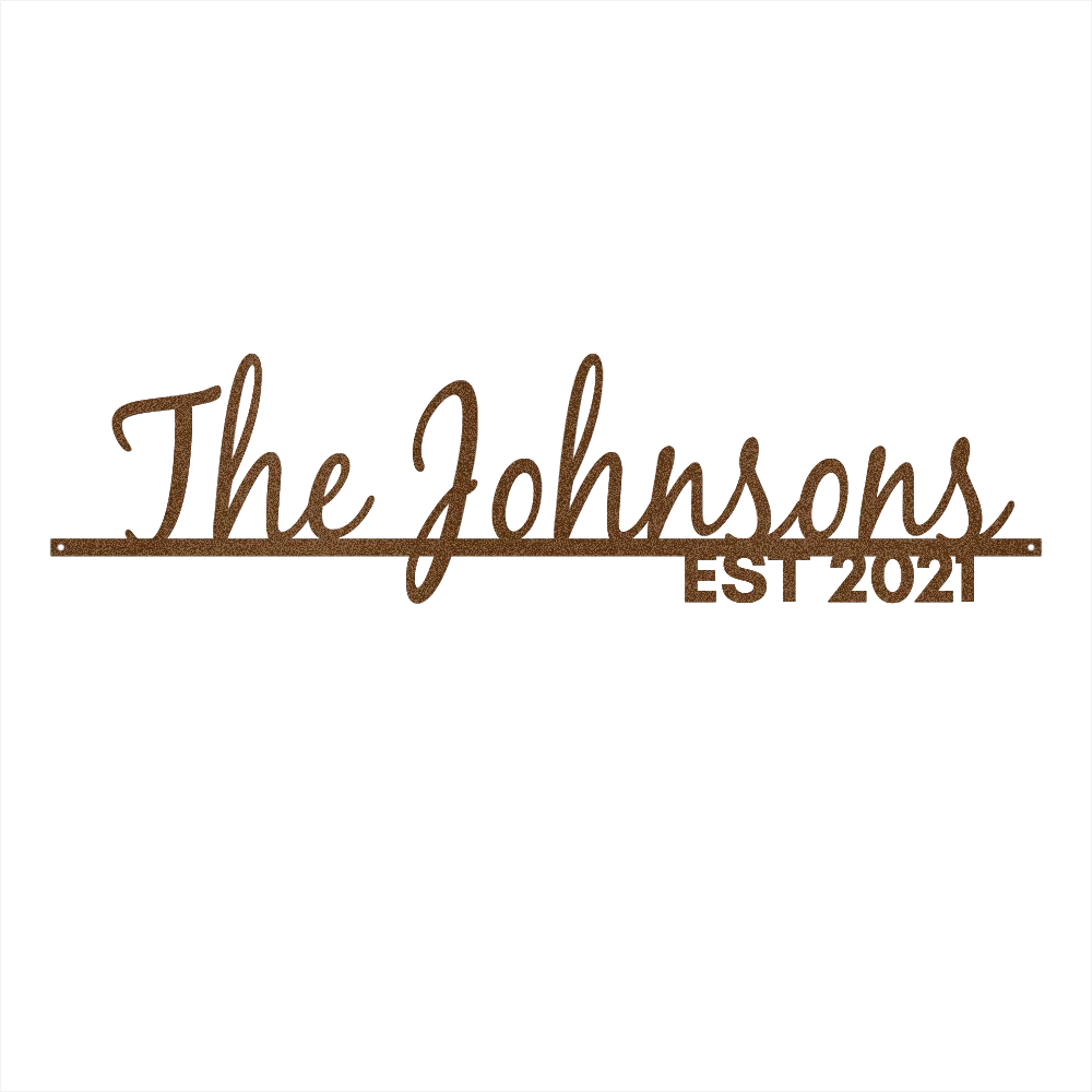 Personalized Family Name Steel Wall Decor 2 - Image 4
