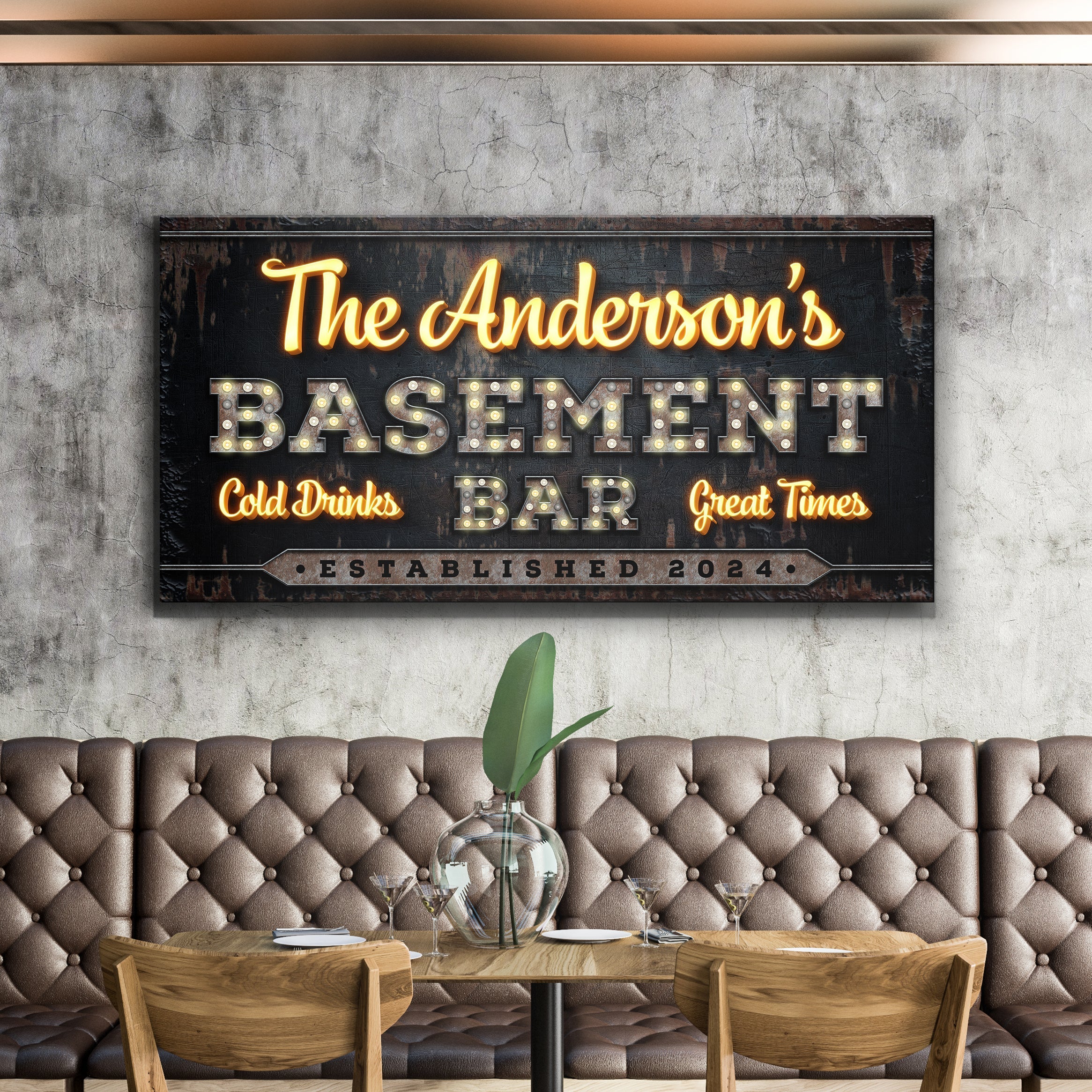 Custom Vintage Rust Basement Bar Sign: Ideal for Personalized Man Cave Wall Decor and Home Bar Enhancements - Image 3