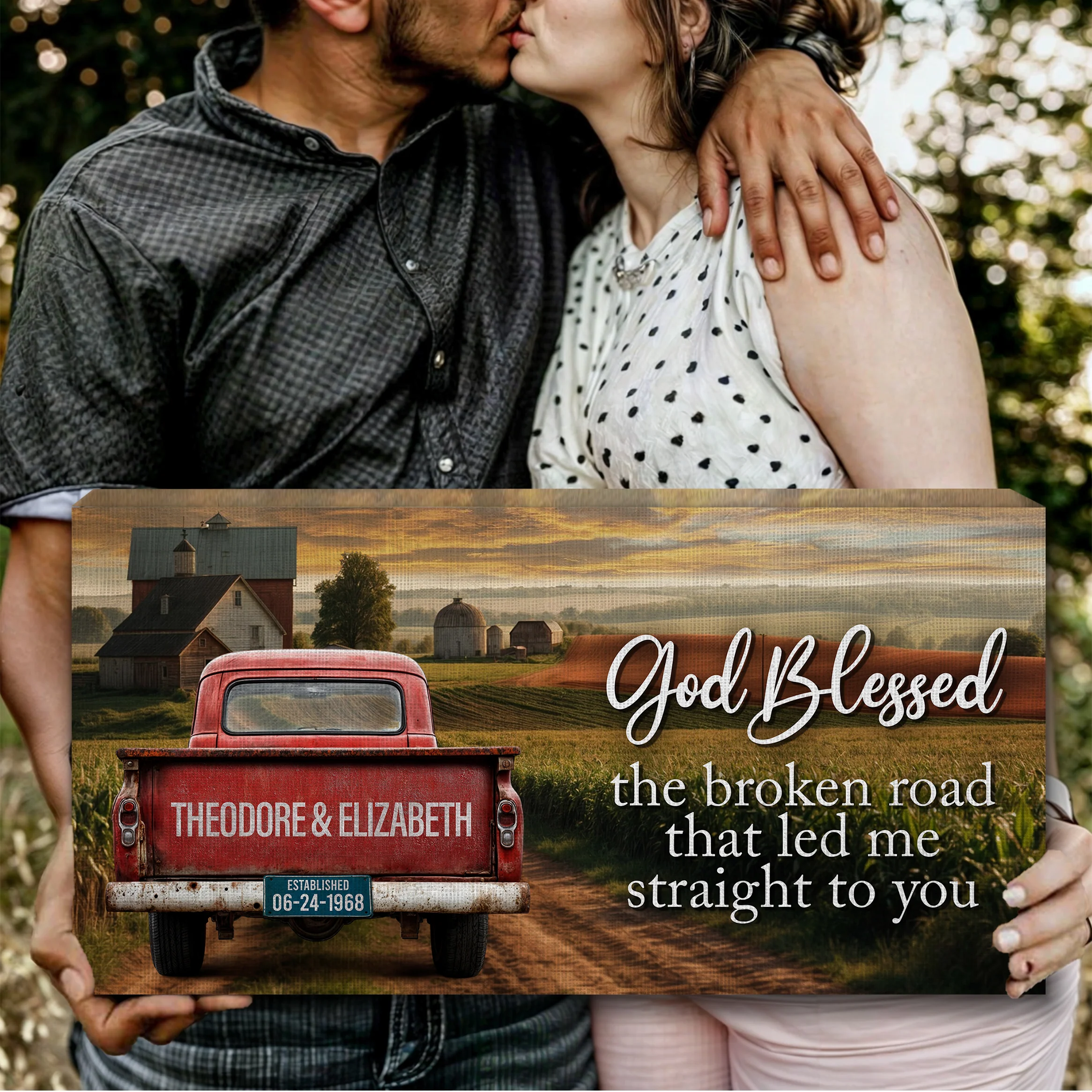 Custom Vintage Truck Couple Sign - Image 3