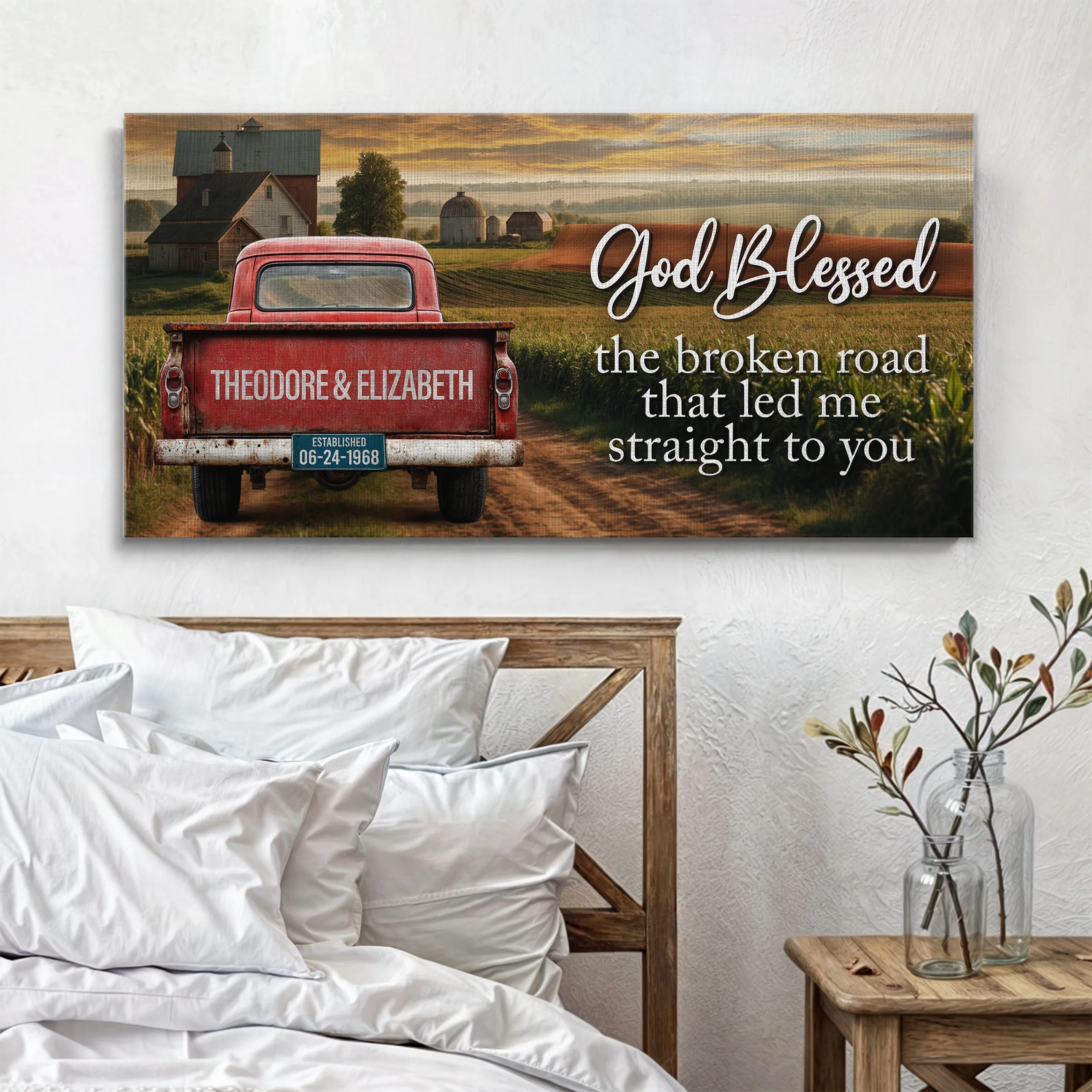 Custom Vintage Truck Couple Sign - Image 4