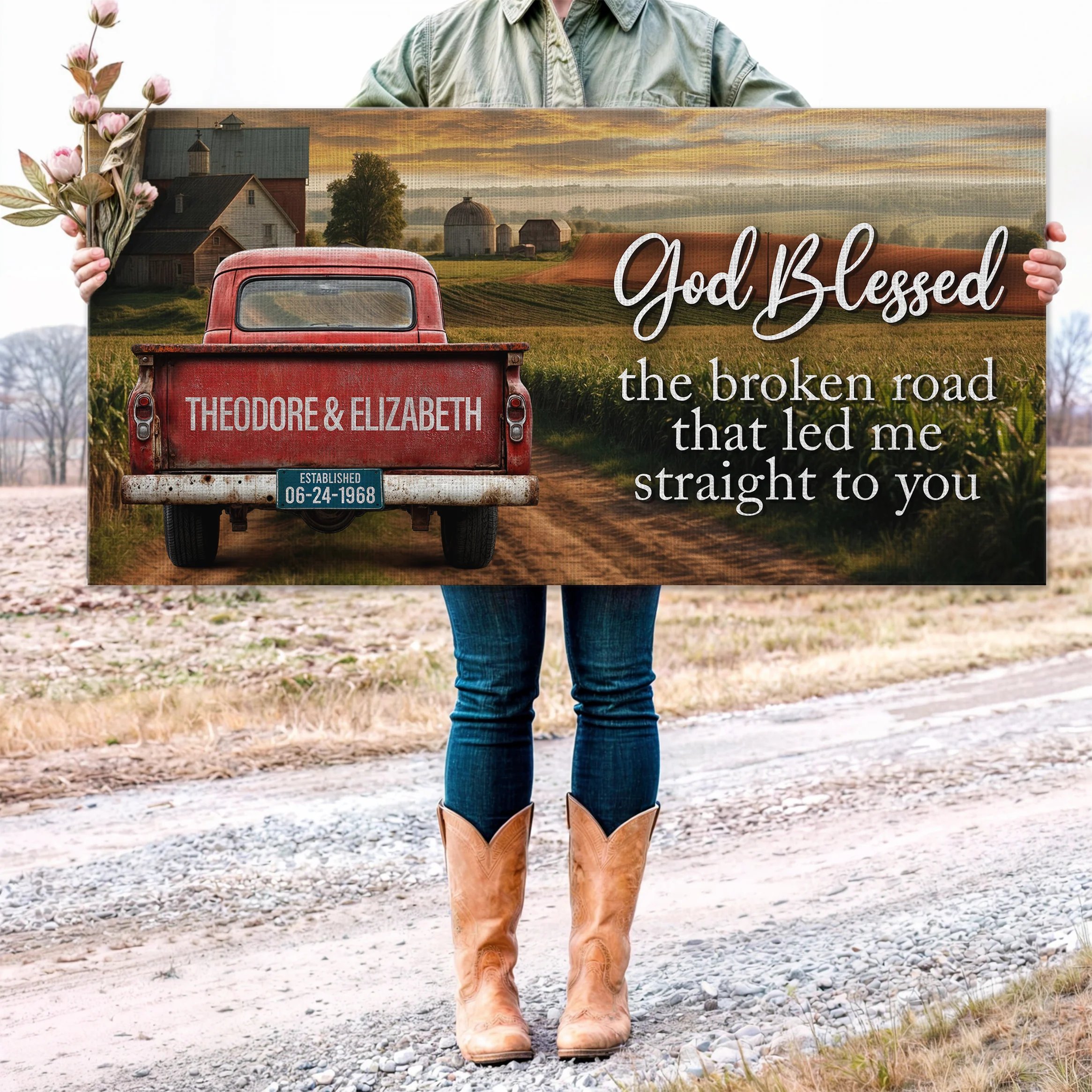 Custom Vintage Truck Couple Sign - Image 5