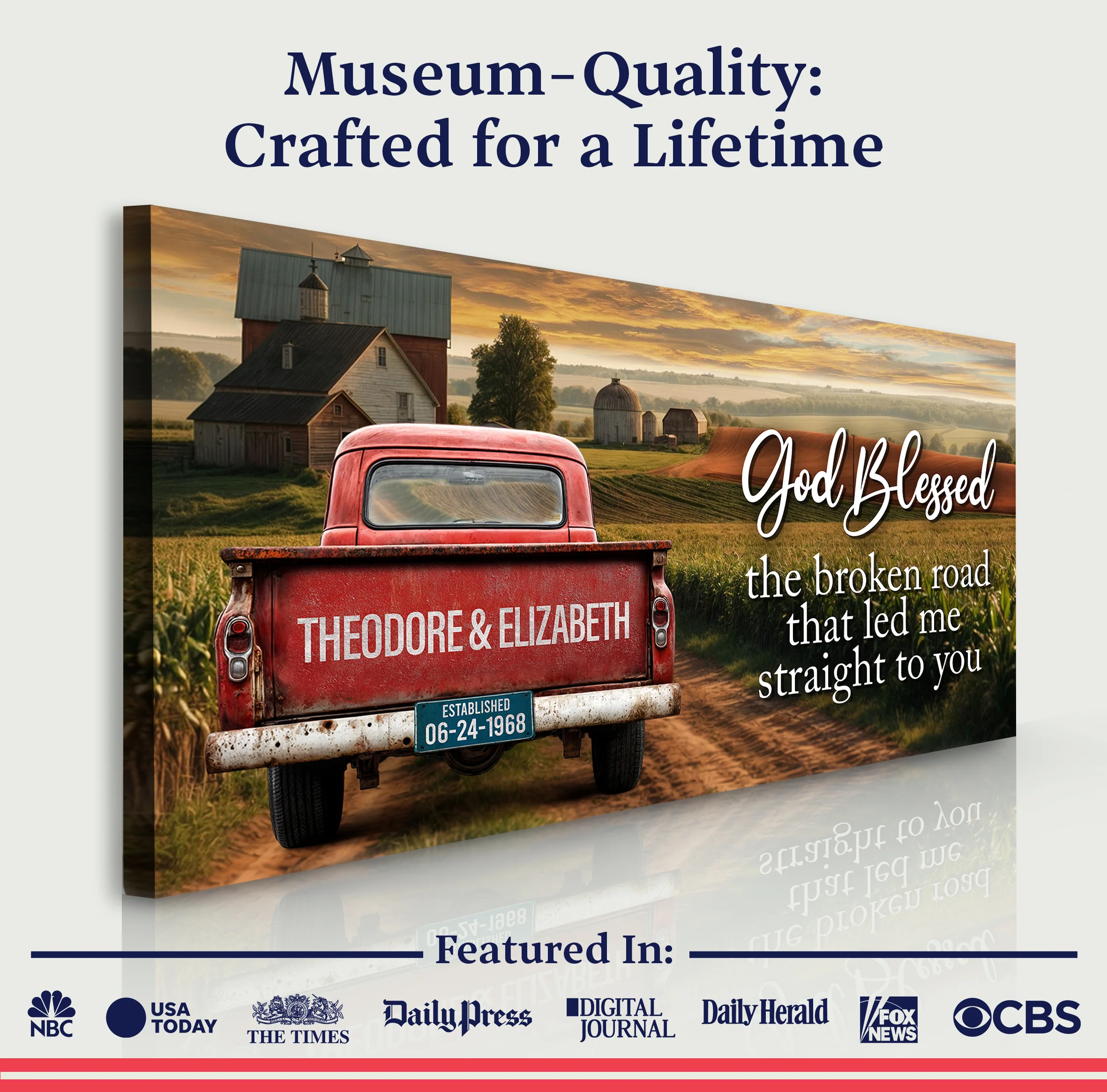 Custom Vintage Truck Couple Sign - Image 6
