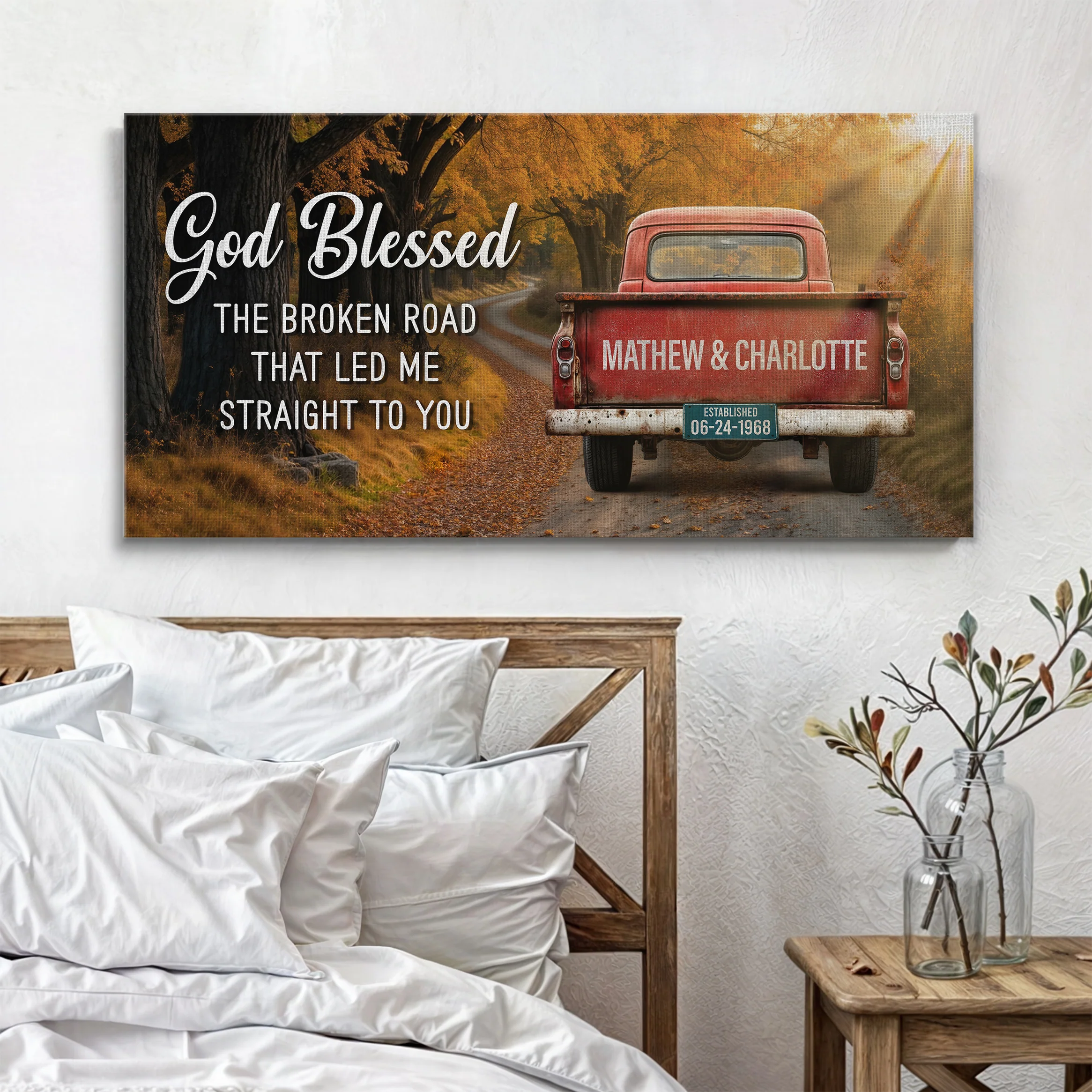 Custom Vintage Truck Couple Sign II - Image 4