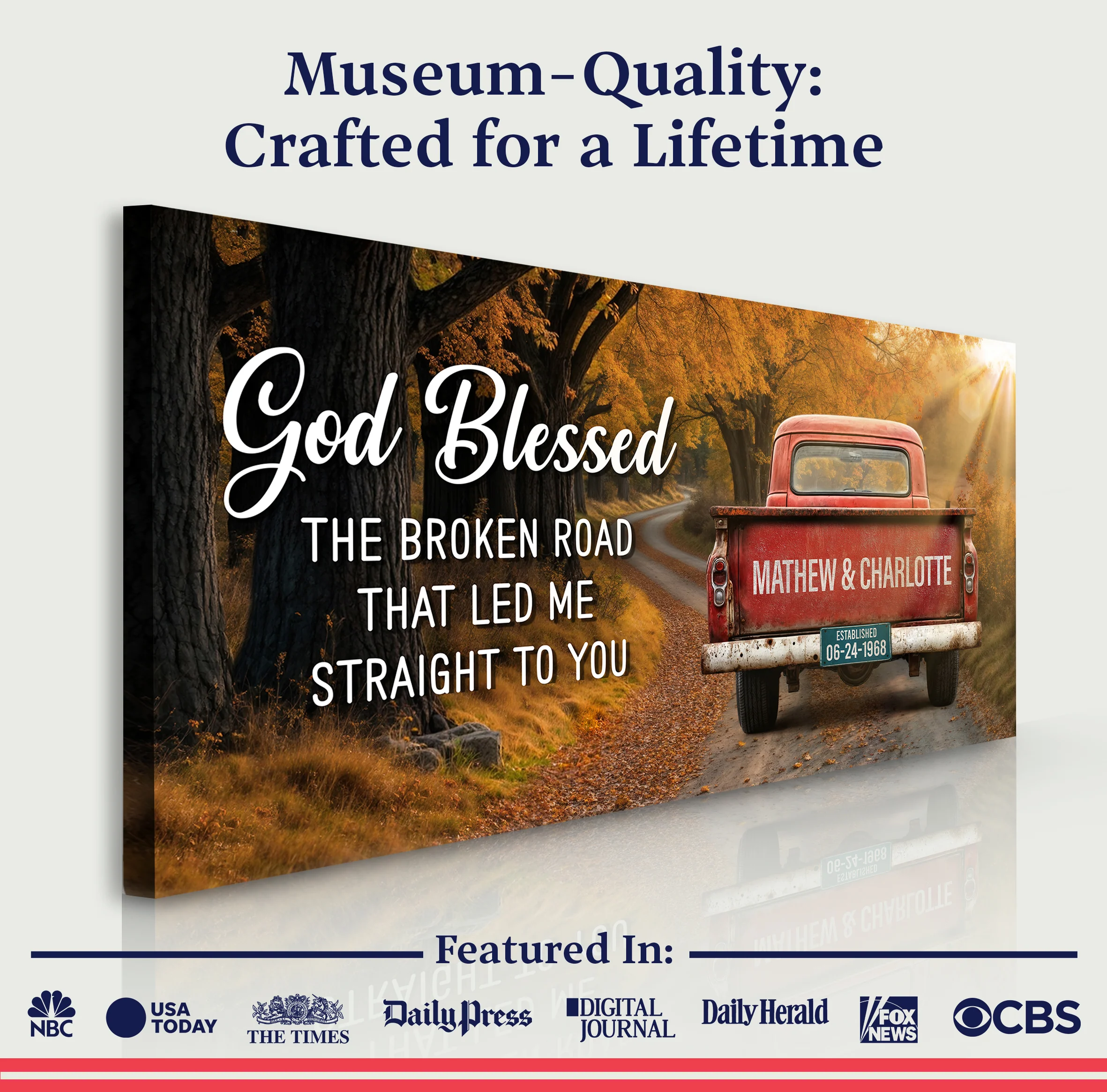 Custom Vintage Truck Couple Sign II - Image 7