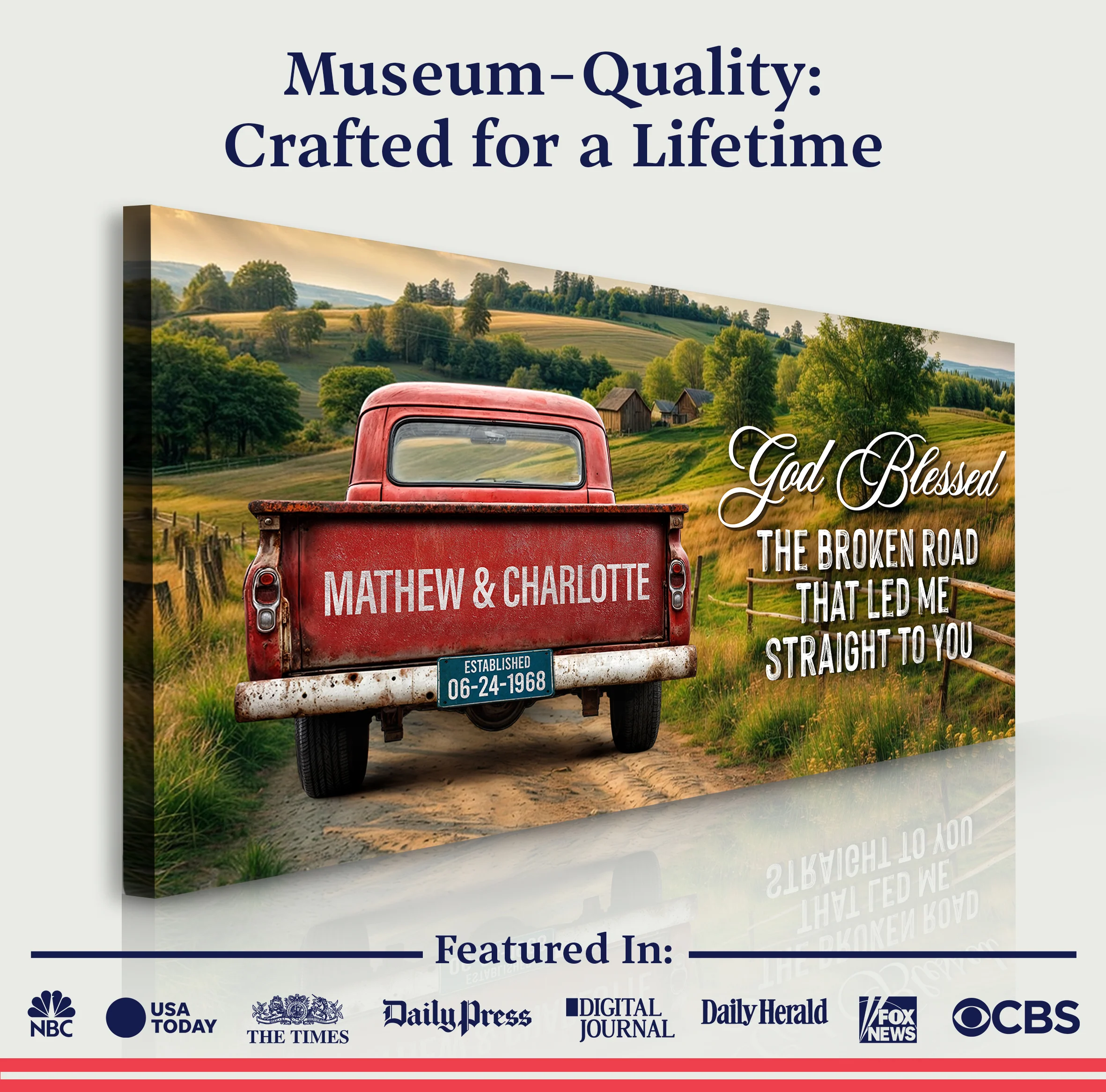 Custom Vintage Truck Couple Sign III - Image 7