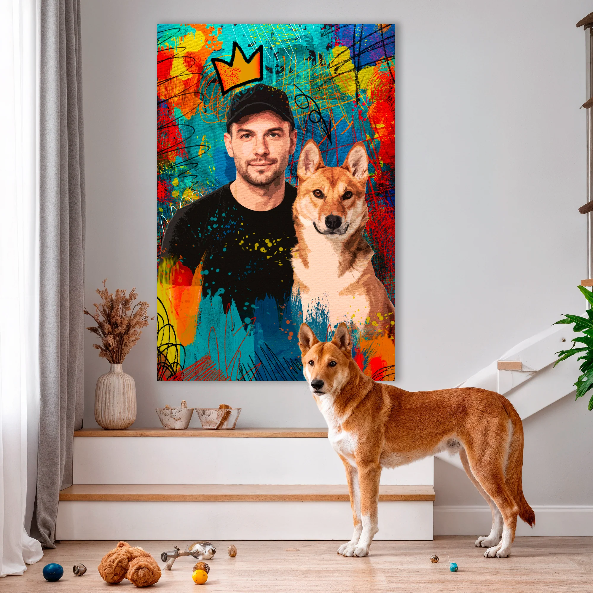 Customized Pet Portrait Abstract Wall Art III - Image 11