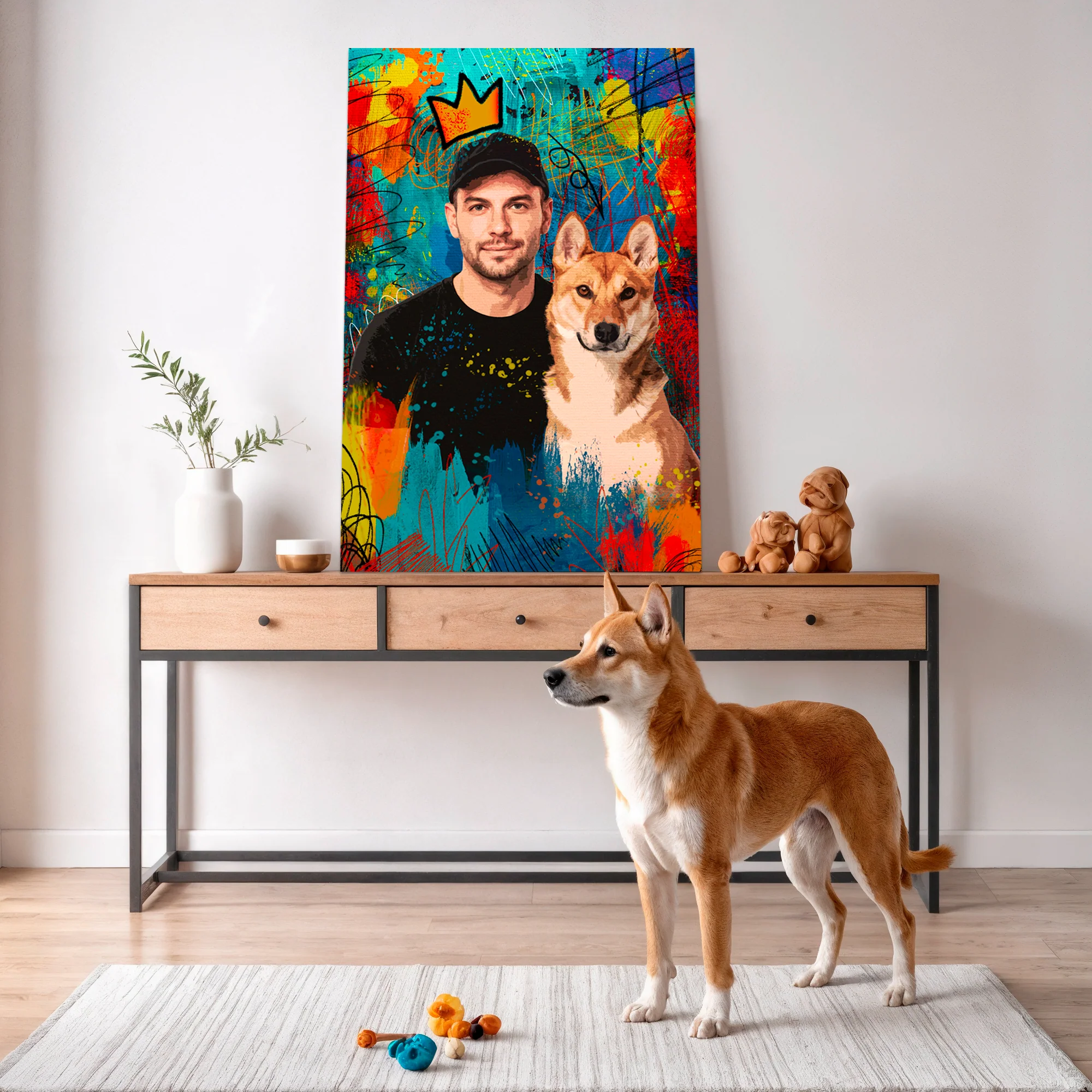 Customized Pet Portrait Abstract Wall Art III - Image 3