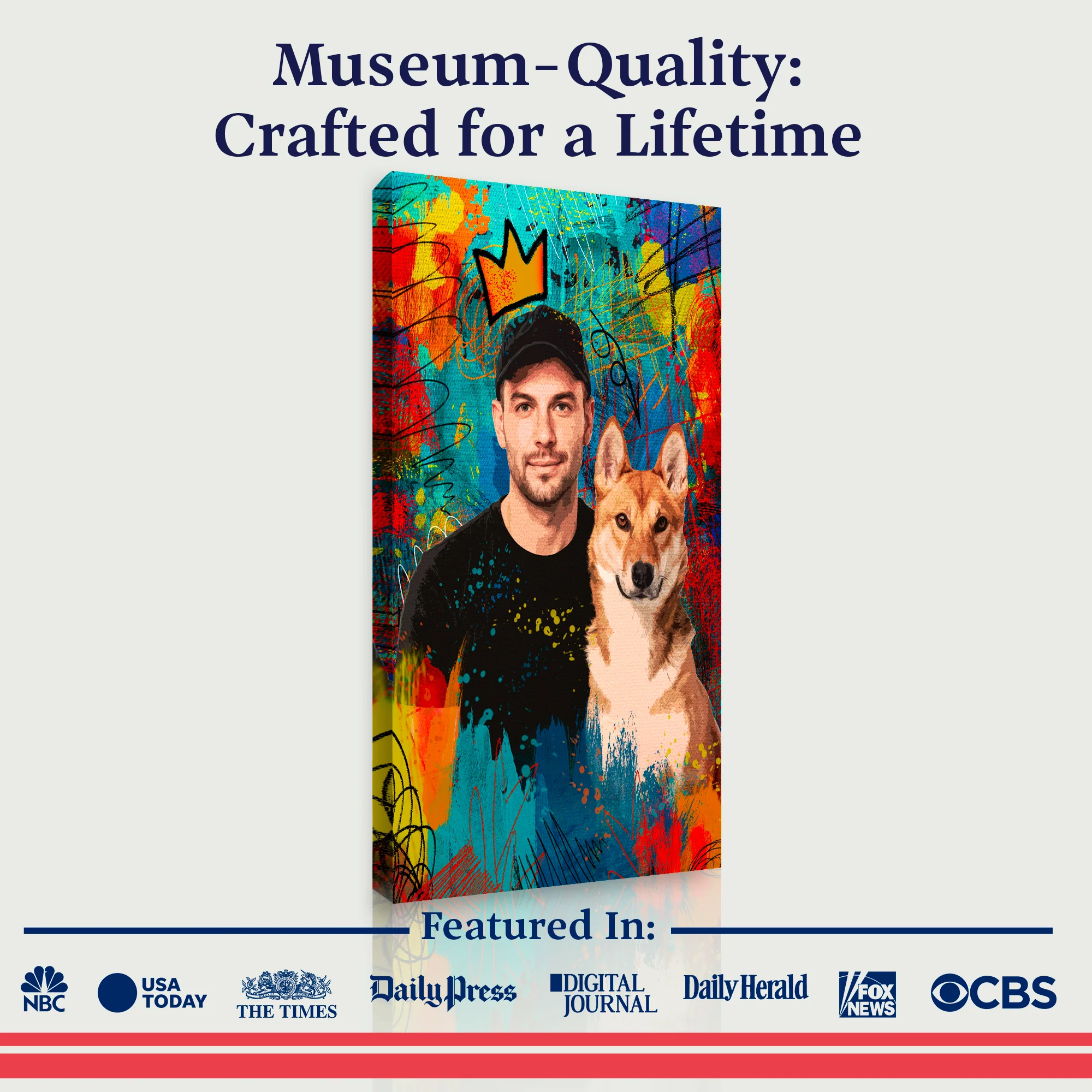 Customized Pet Portrait Abstract Wall Art III - Image 6