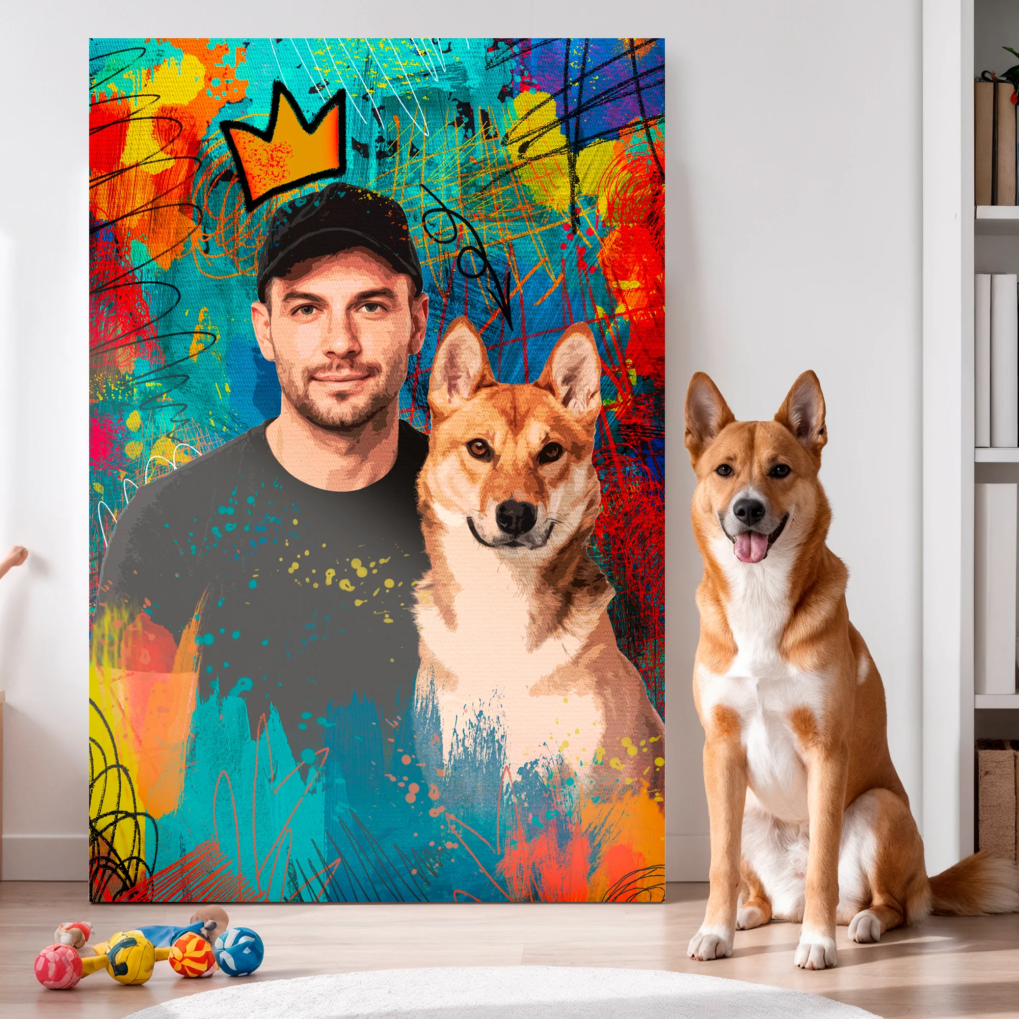 Customized Pet Portrait Abstract Wall Art III - Image 9