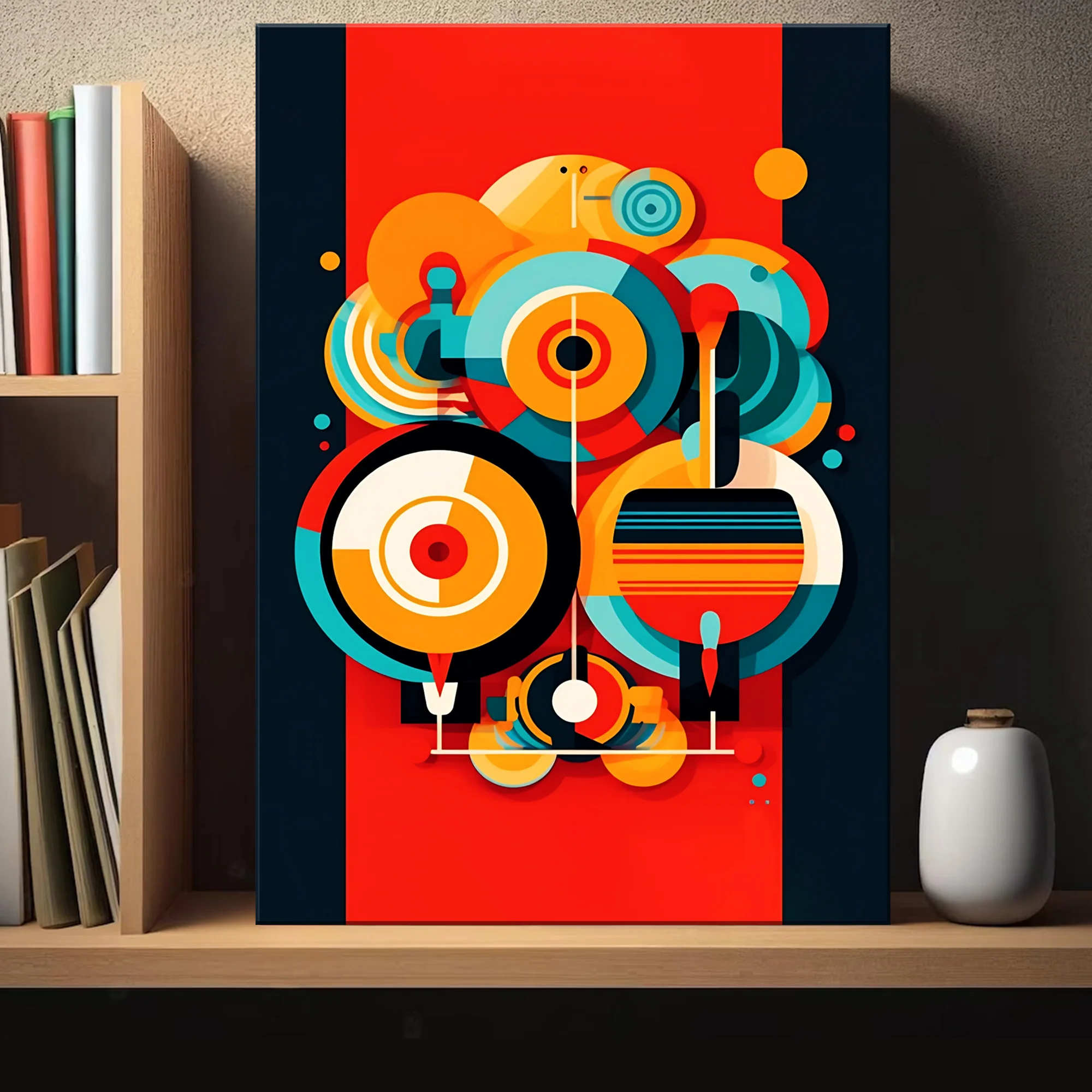 Cymbal Abstract Canvas Wall Art - Image 3
