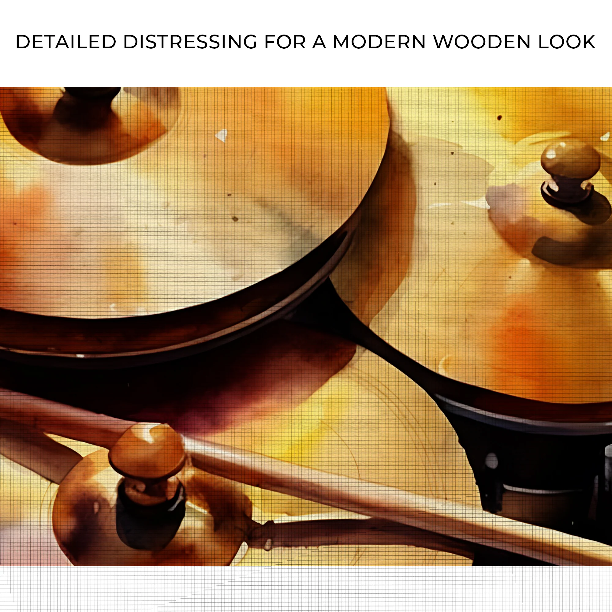 Cymbal Watercolor Canvas Wall Art - Image 4