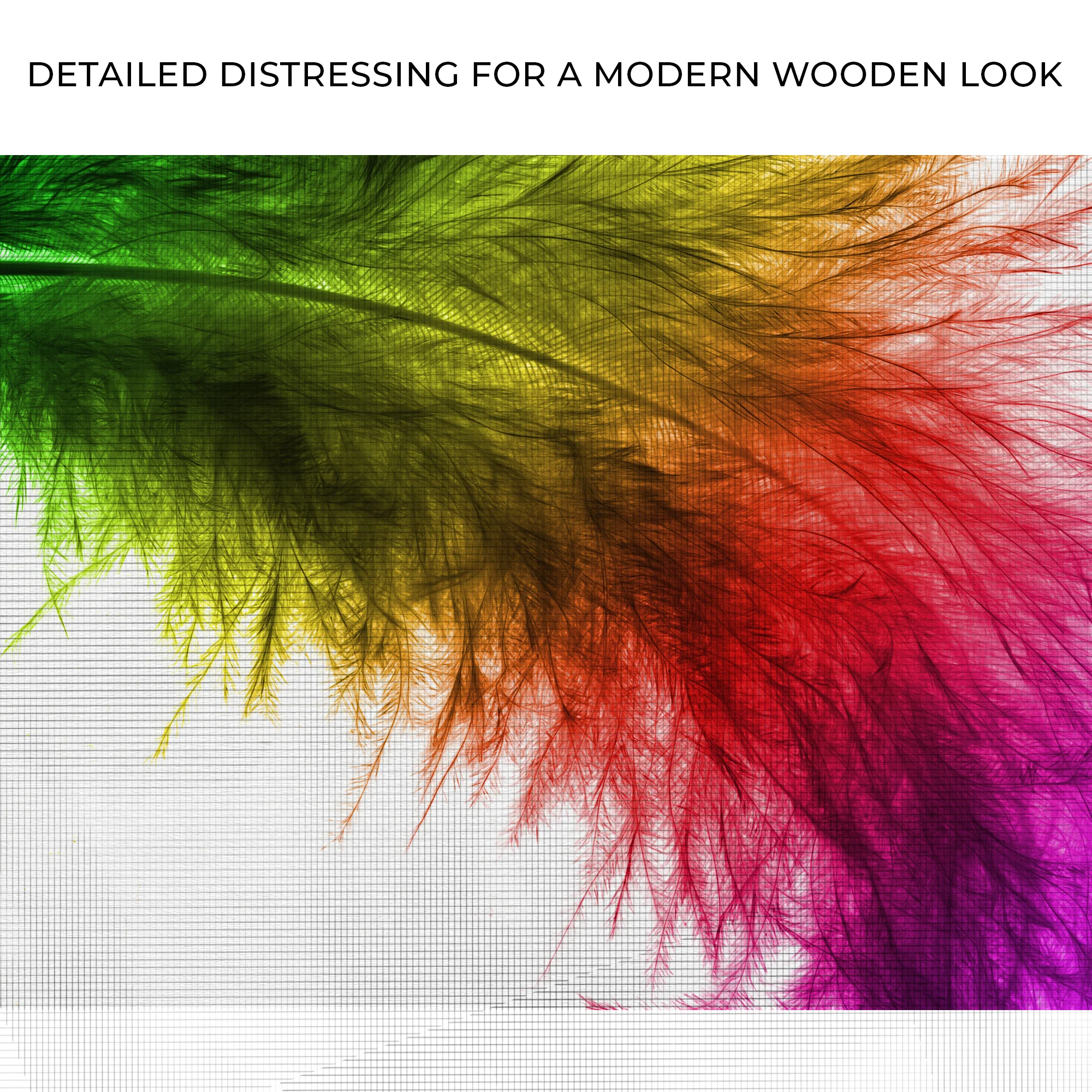 Decor Elements Feather Prismatic Canvas Wall Art - Image 4