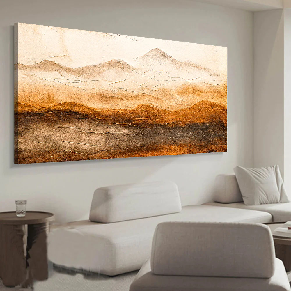 Desert Mountain Horizon Abstract Wall Art - Image 2