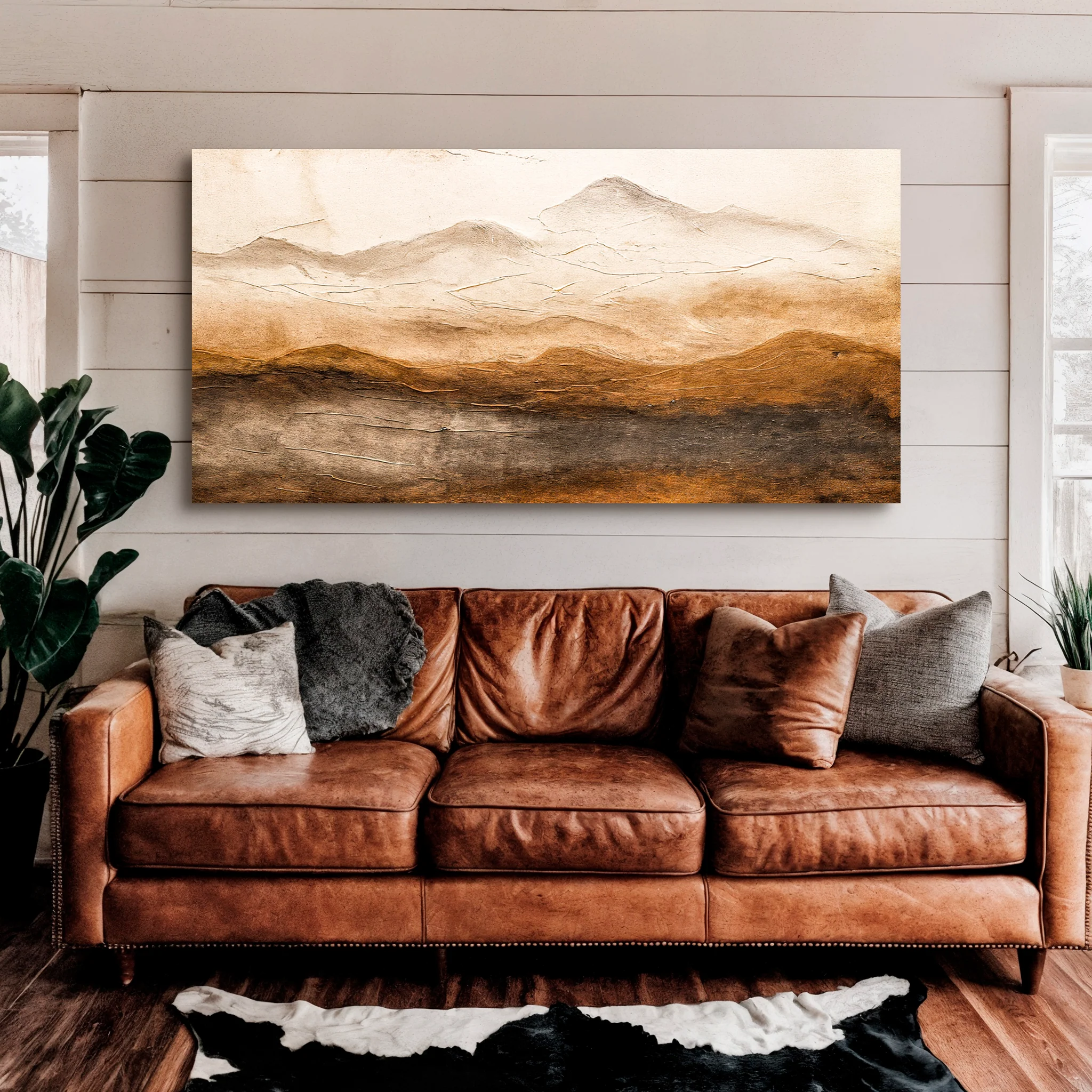 Desert Mountain Horizon Abstract Wall Art - Image 3