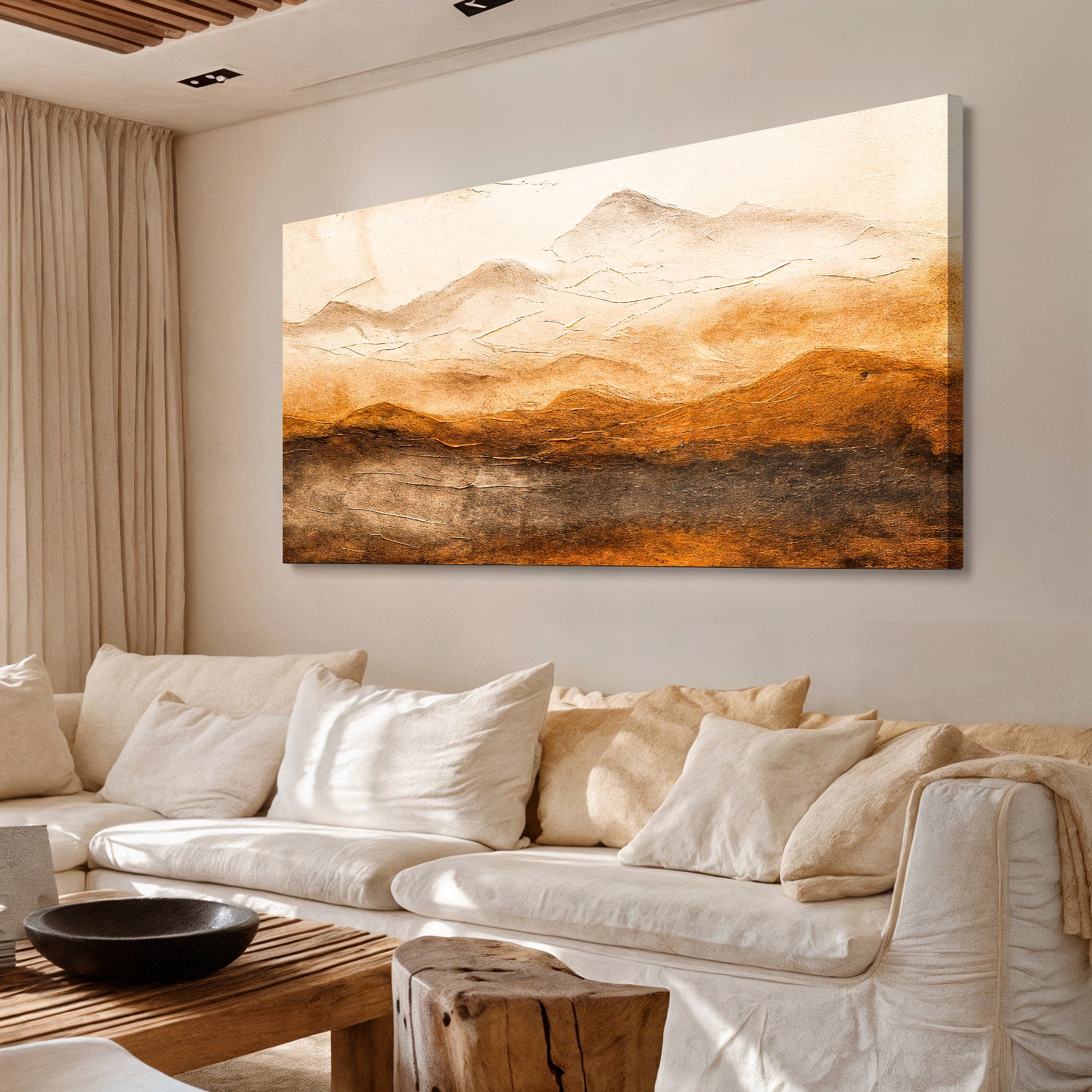 Desert Mountain Horizon Abstract Wall Art - Image 4