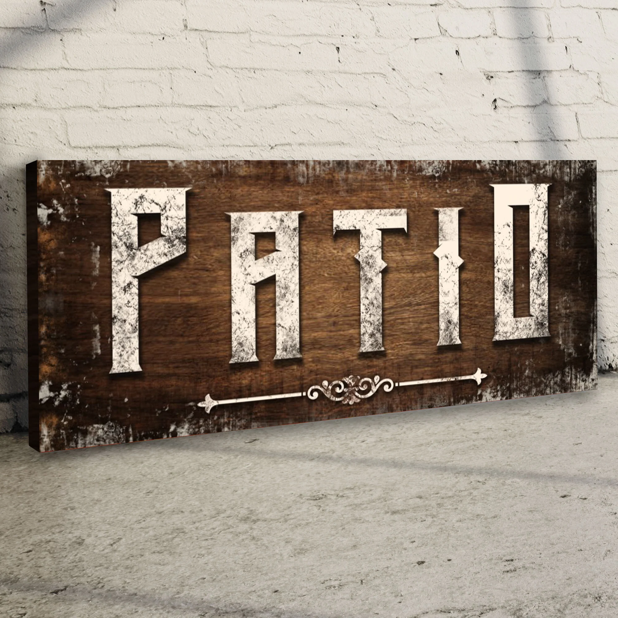 Distressed White Patio Sign - Image 3