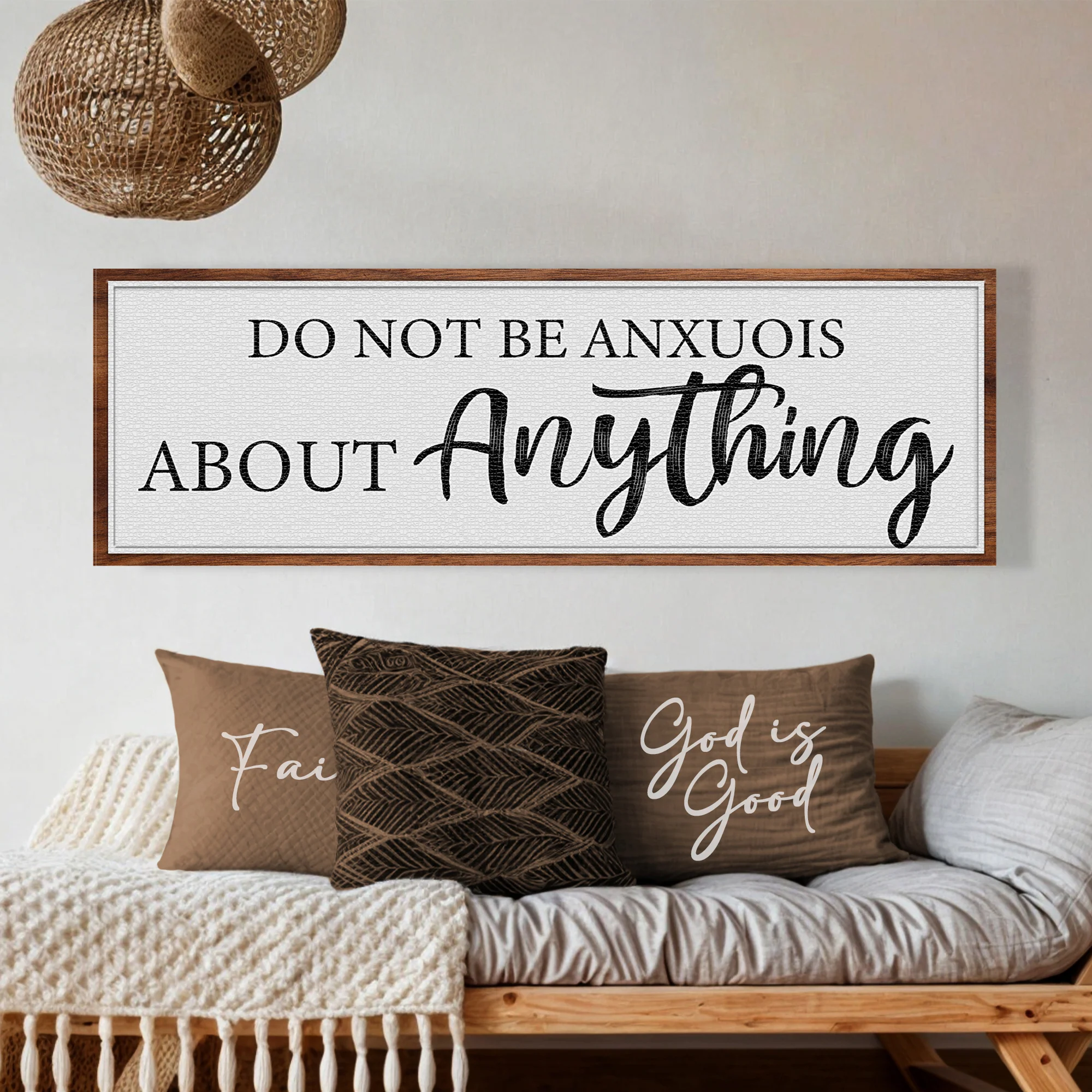 Do Not Be Anxious About Anything Faith Sign III - Image 2