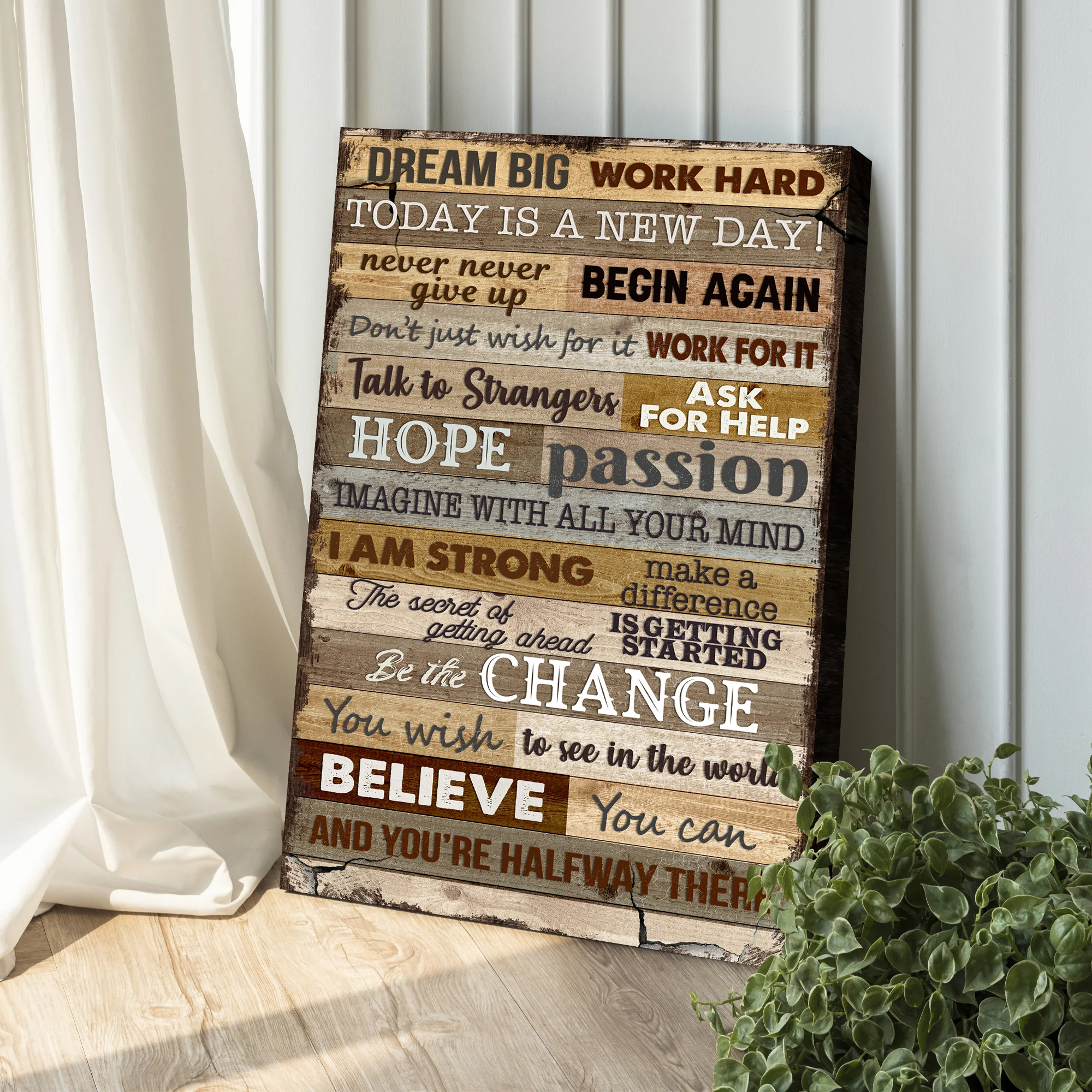 Dream Big Work Hard Motivation Sign II - Image 2