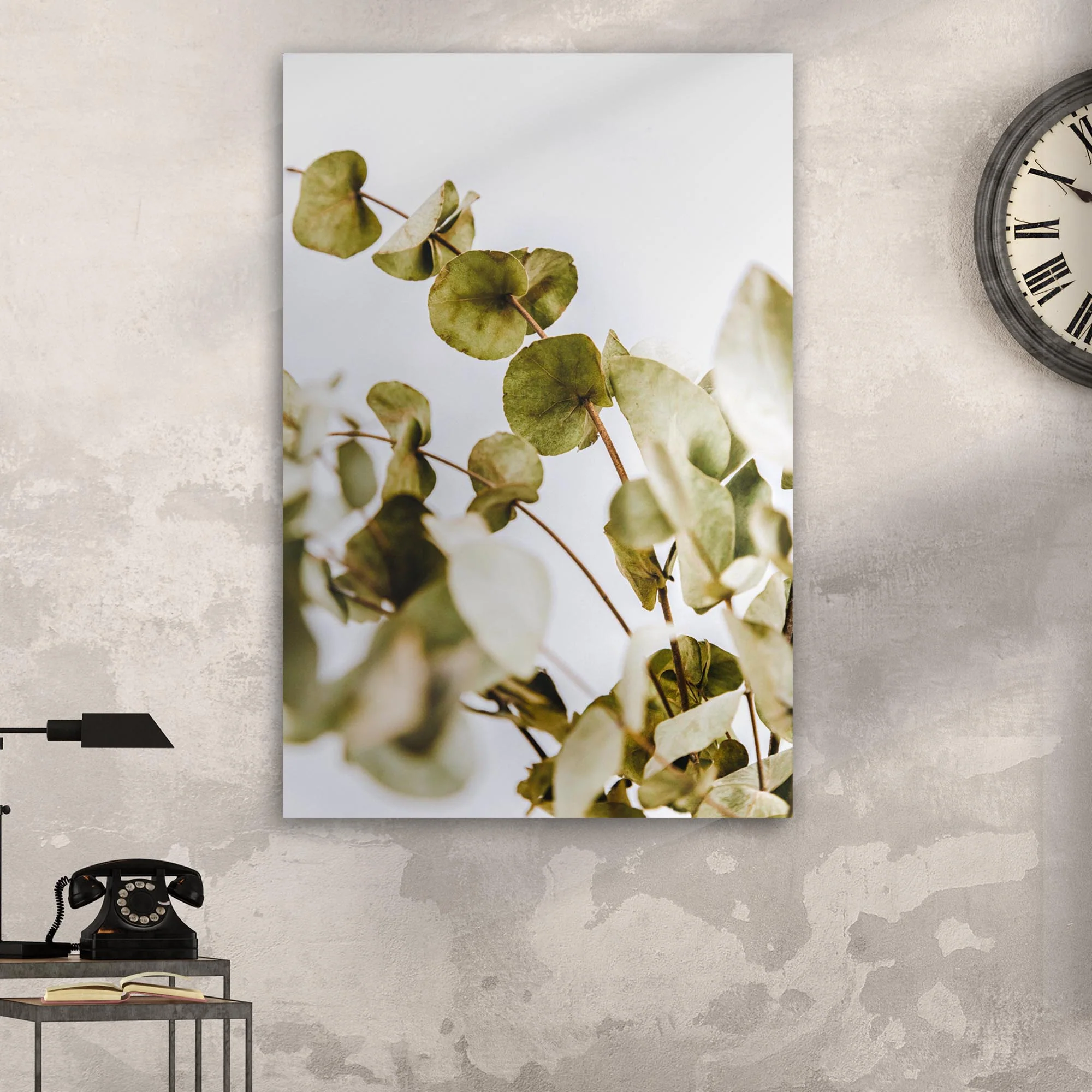 Dried Eucalyptus Canvas Wall Art - Image 3