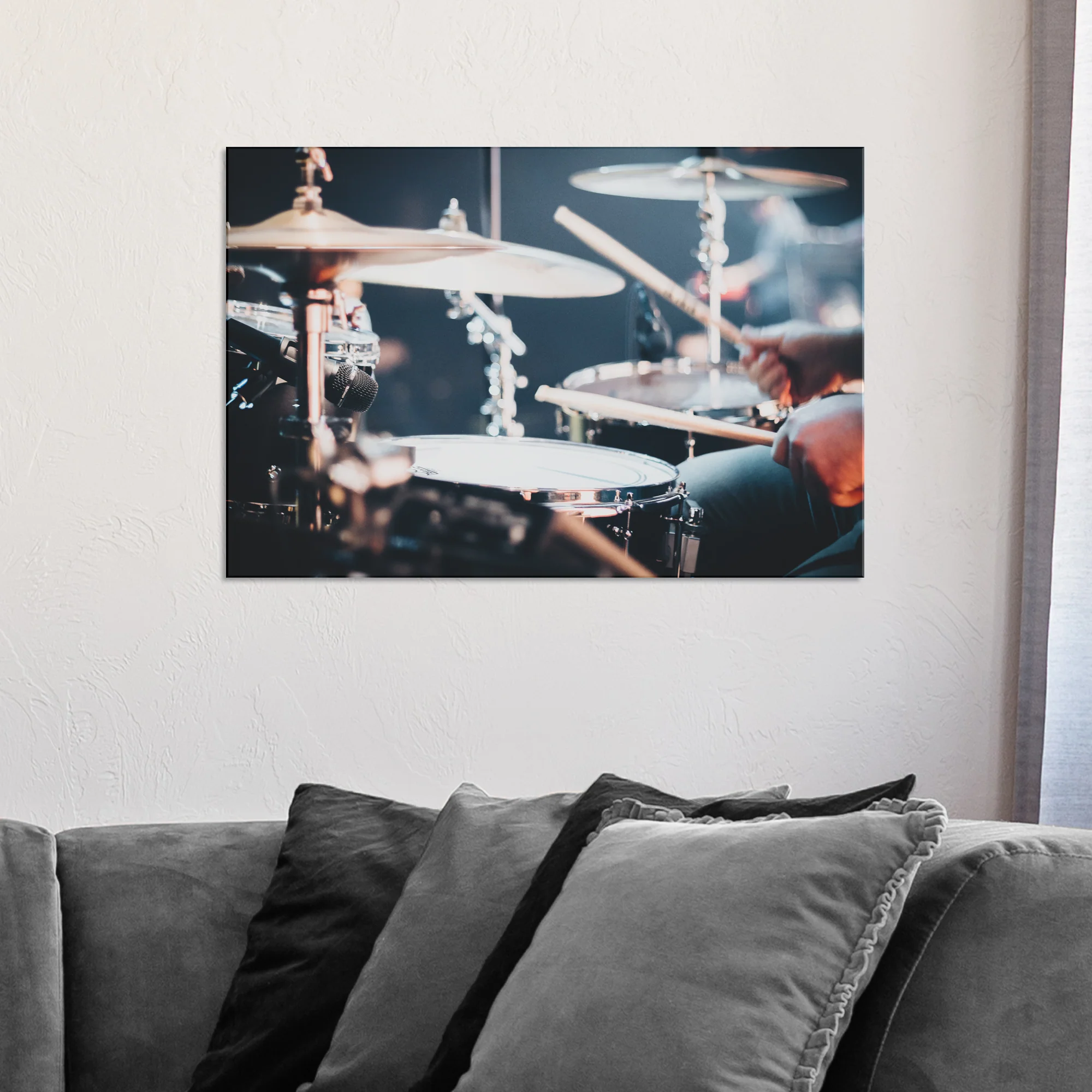 Drums Playing Canvas Wall Art - Image 3