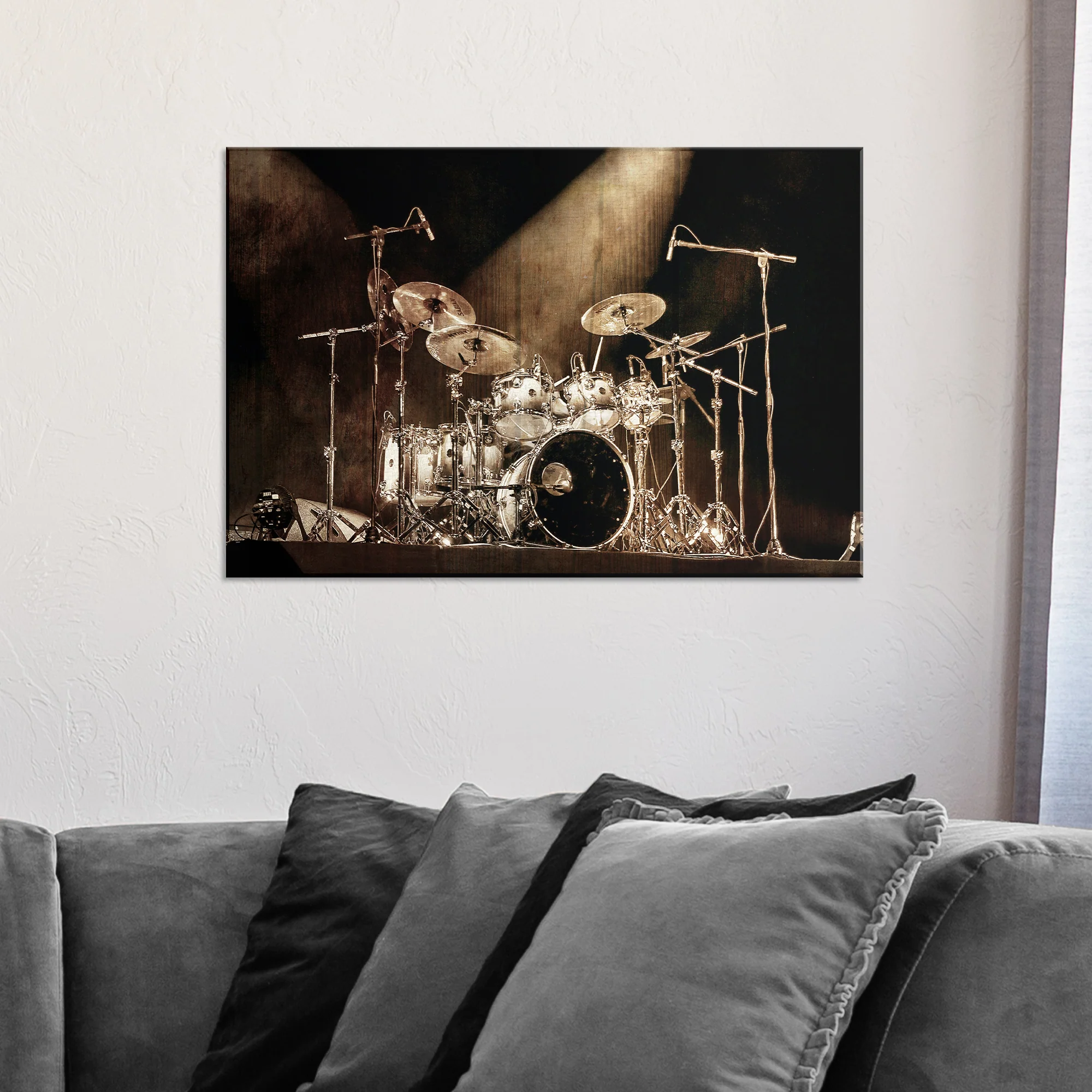 Drums Rustic Canvas Wall Art - Image 3