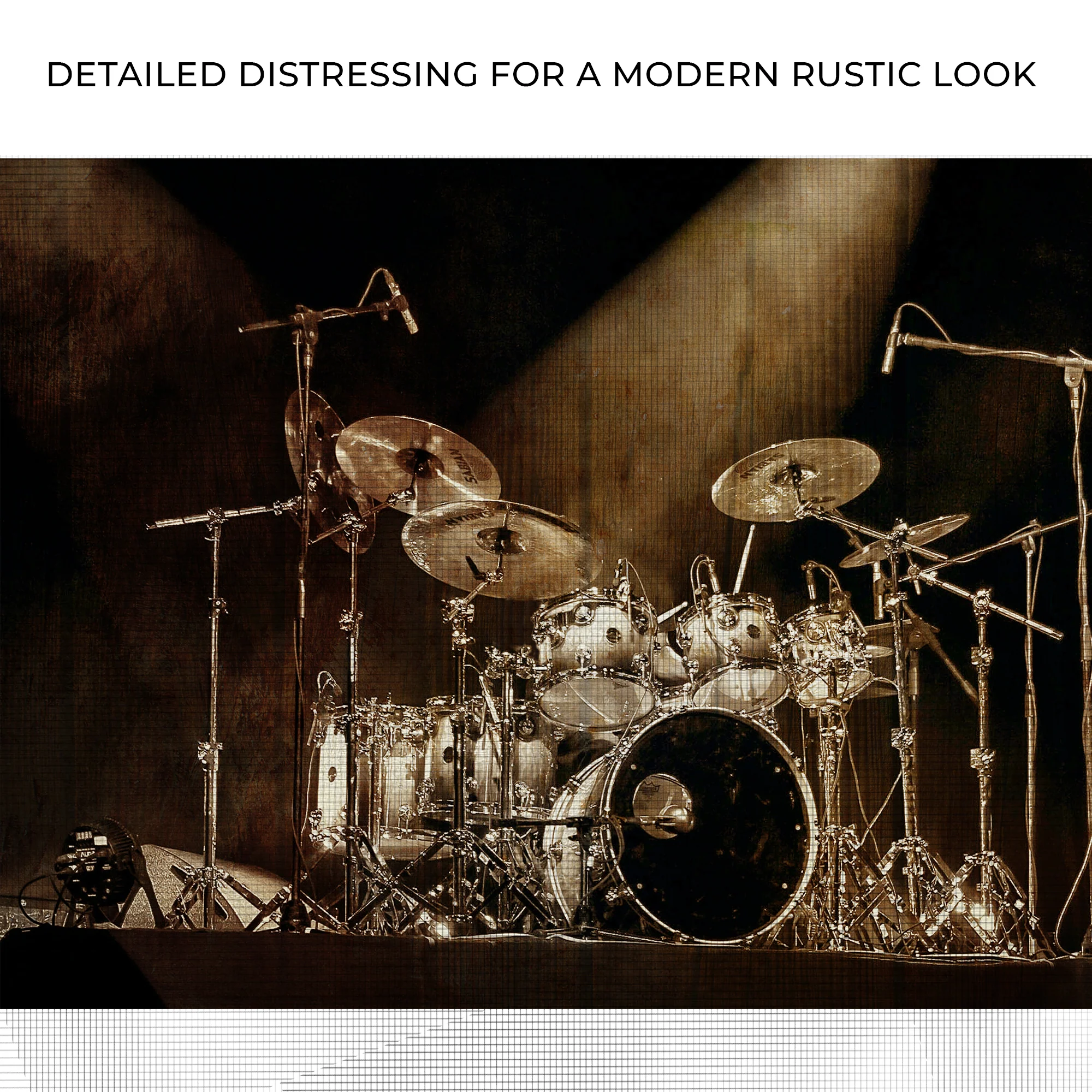 Drums Rustic Canvas Wall Art - Image 4