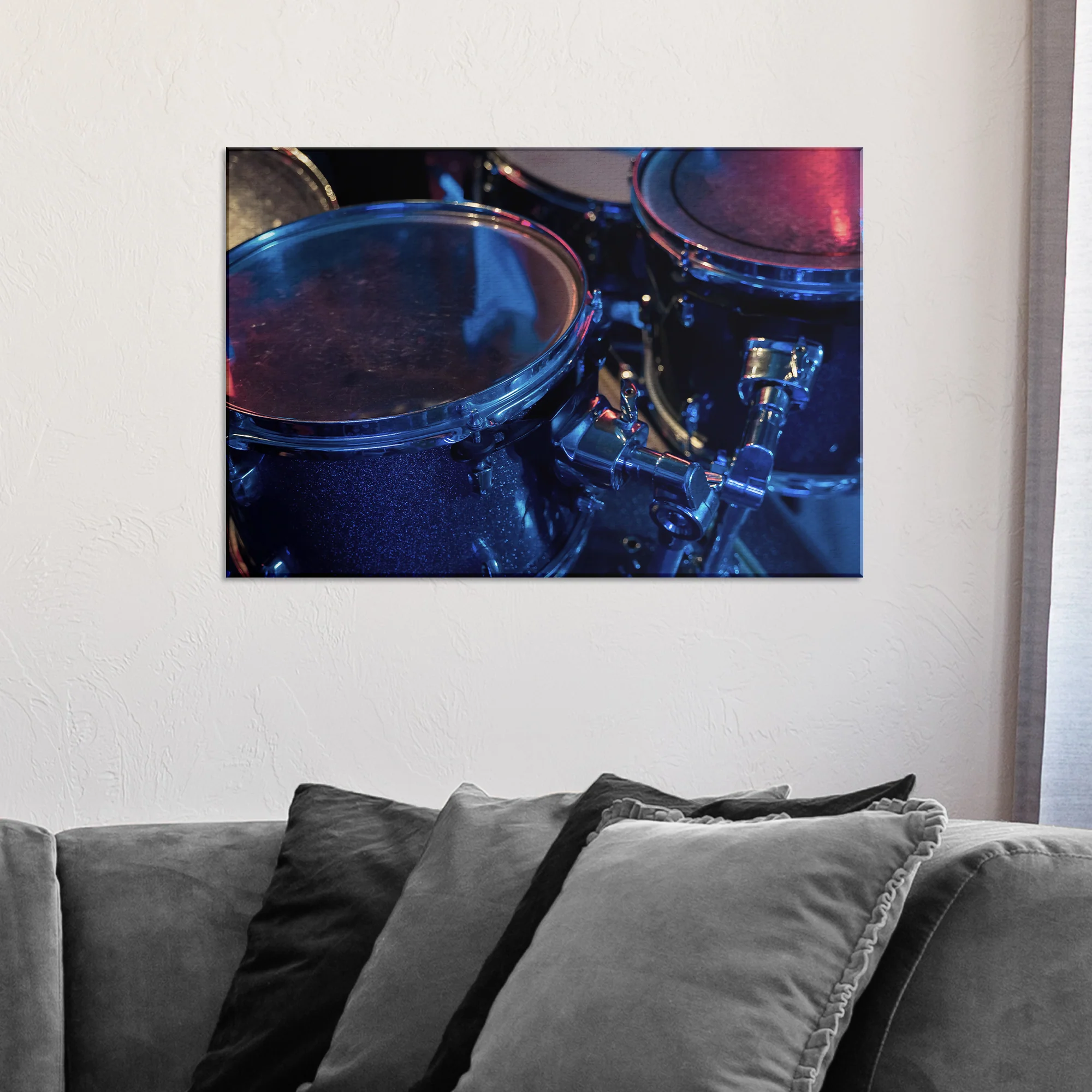 Drums Up Close Canvas Wall Art - Image 3