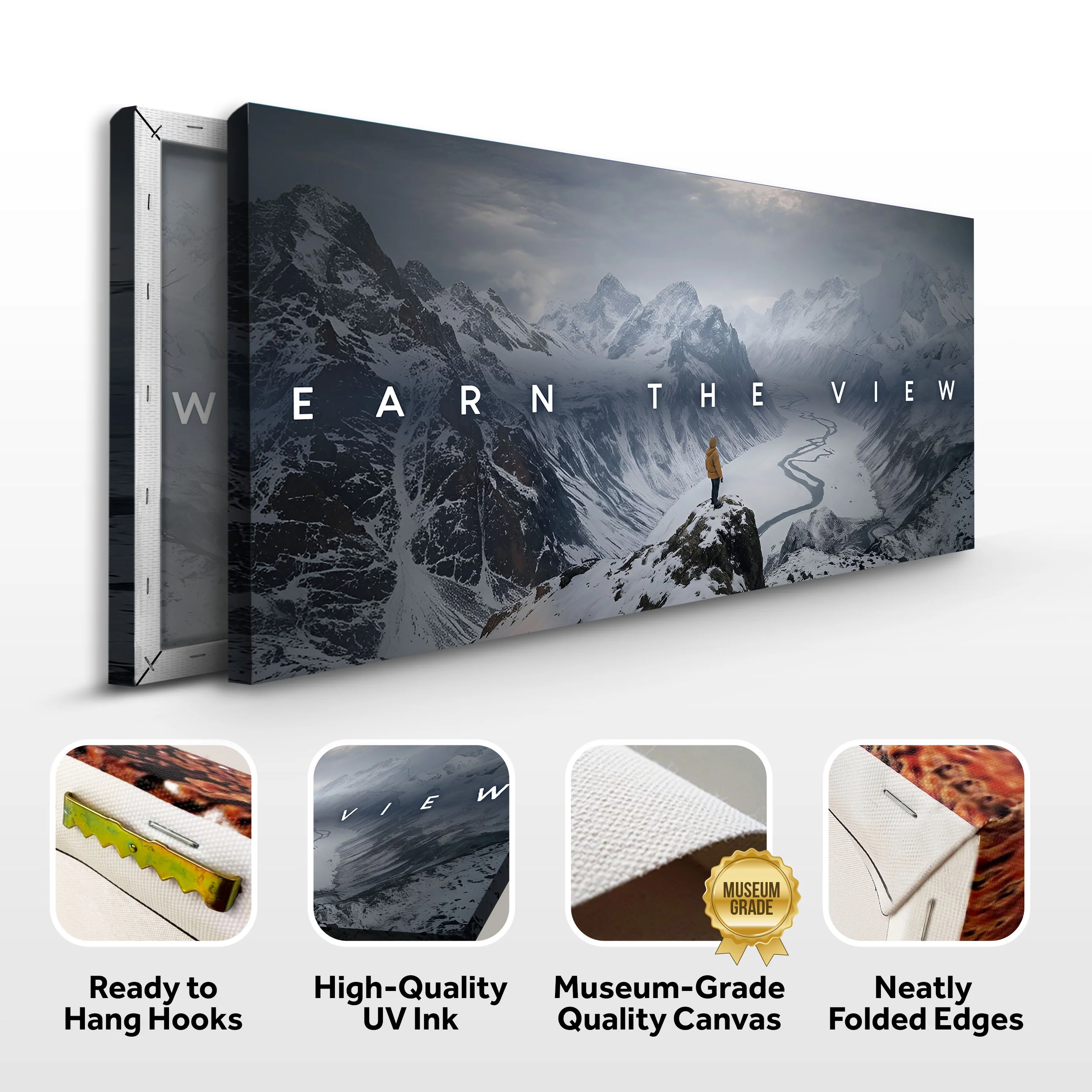 Earn The View Motivational  Wall Sign - Image 8