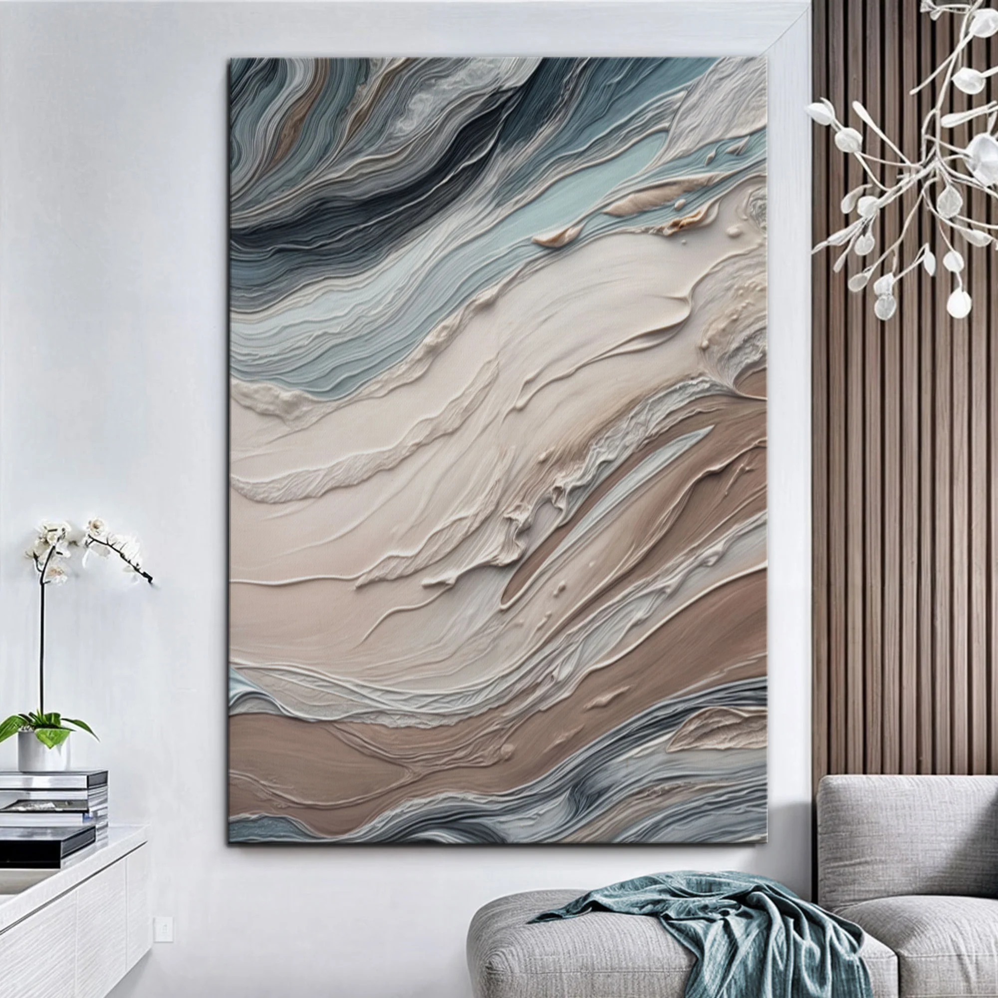 Earth Tone Swirls Wall Art - Image 2