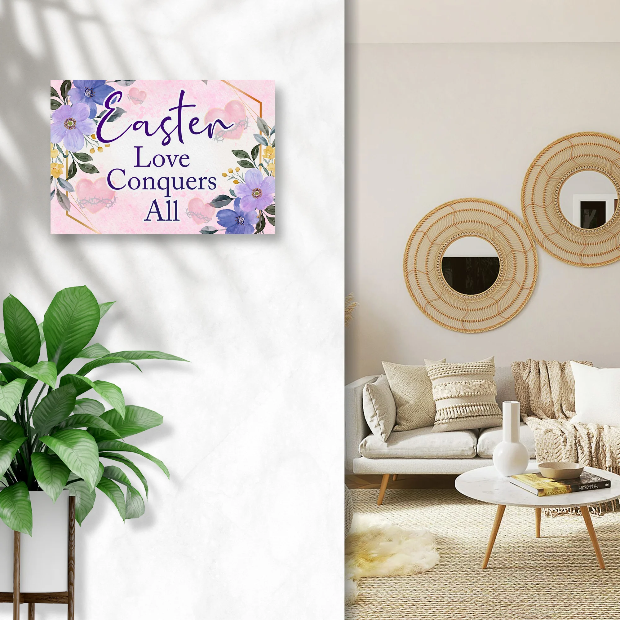 Easter Love Conquers All Sign - Image 2