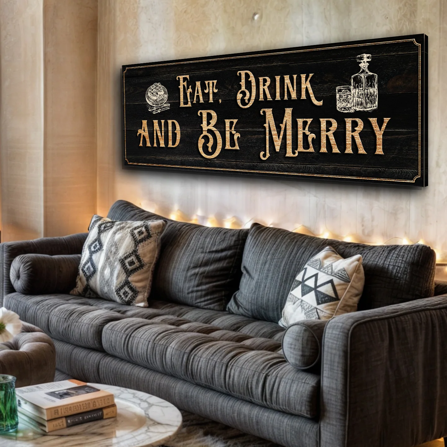 Eat, Drink And Be Merry Family Sign - Image 3