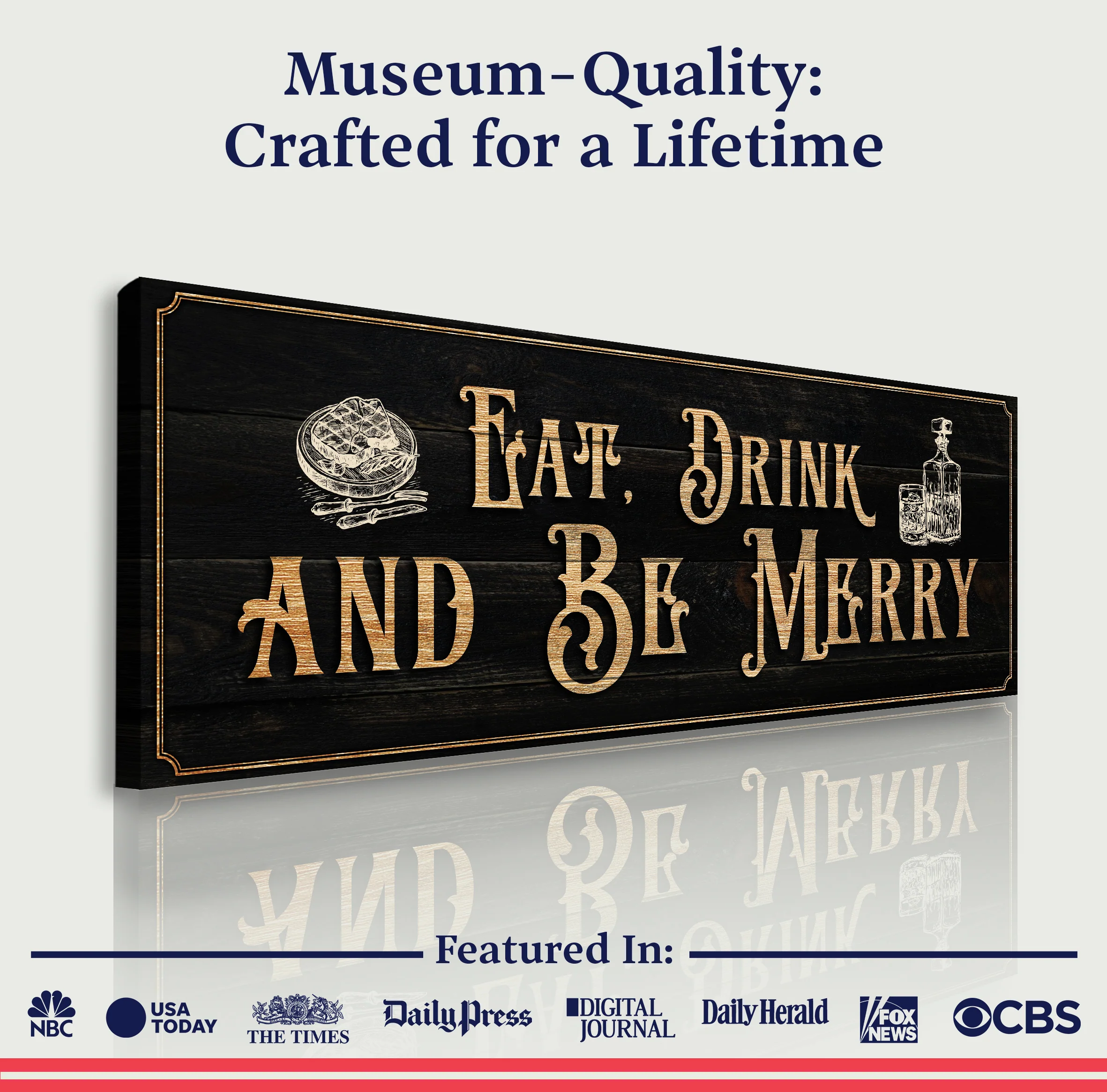 Eat, Drink And Be Merry Family Sign - Image 5
