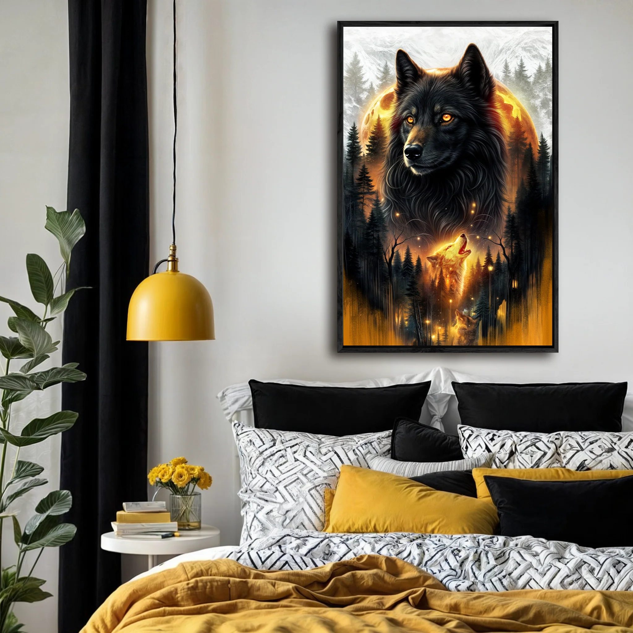 Eclipse of the Alpha Wolf Wall Art - Image 3
