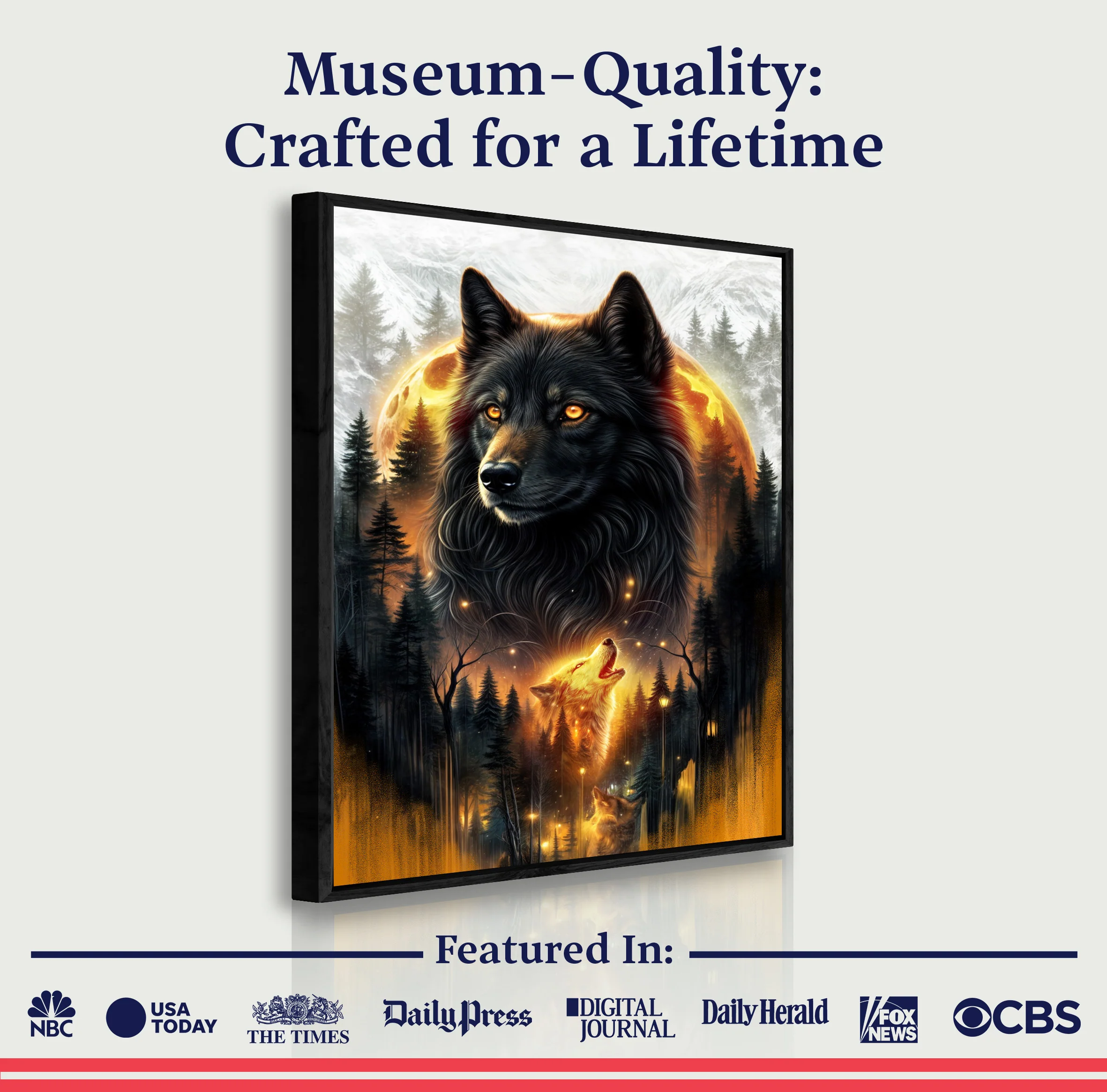 Eclipse of the Alpha Wolf Wall Art - Image 6