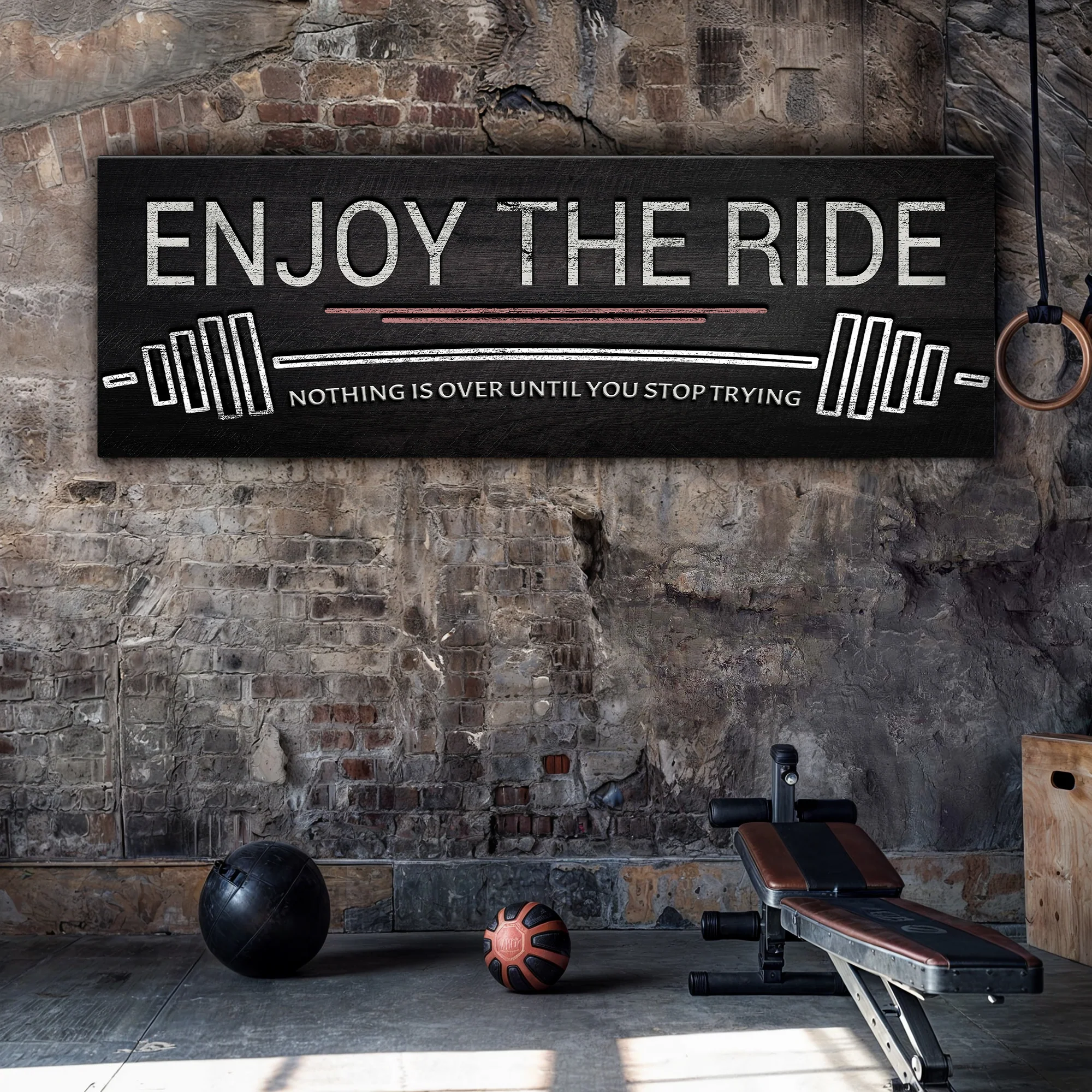 Enjoy The Ride Gym Sign - Image 2