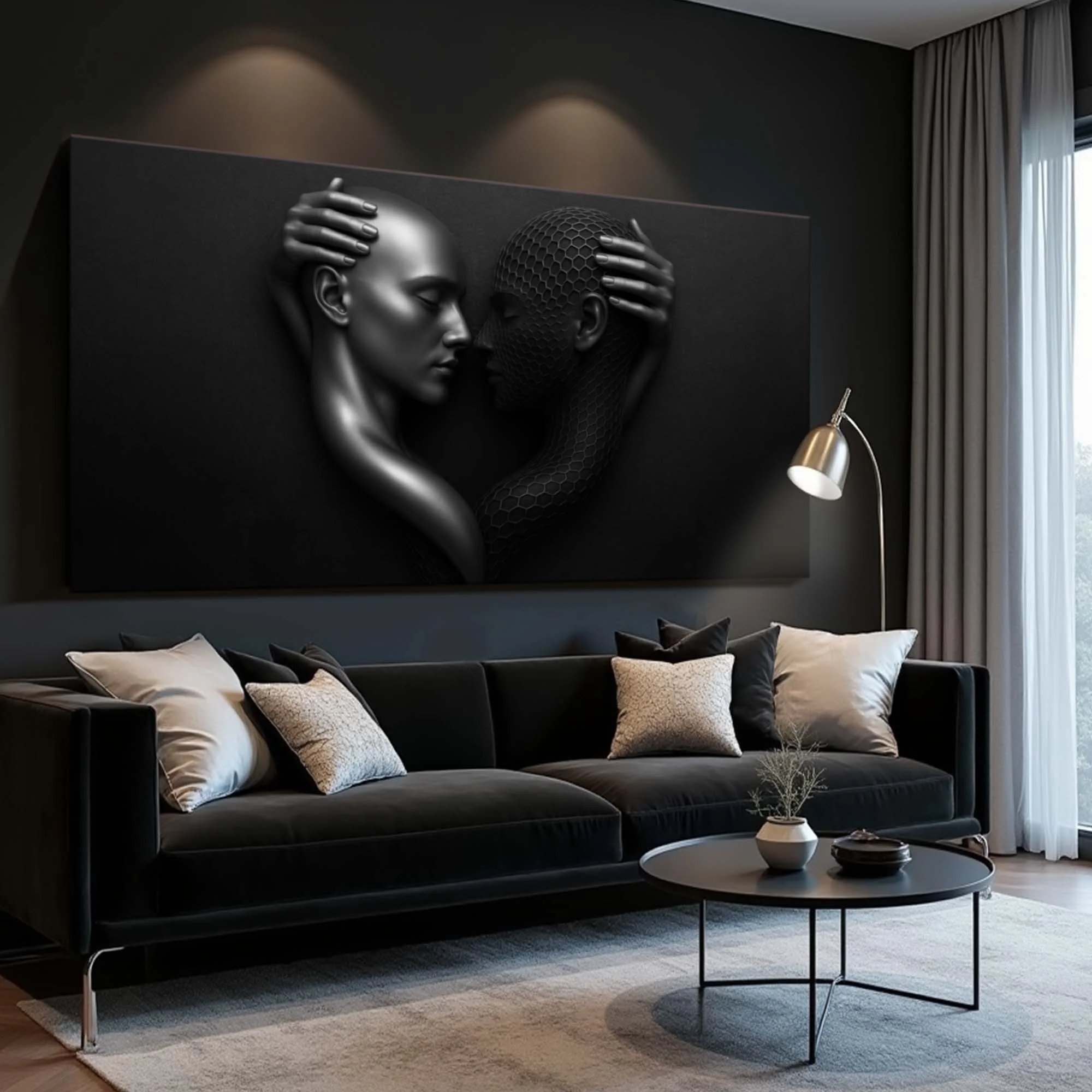 Eternal Love Figure Abstract Wall Art III - Image 2