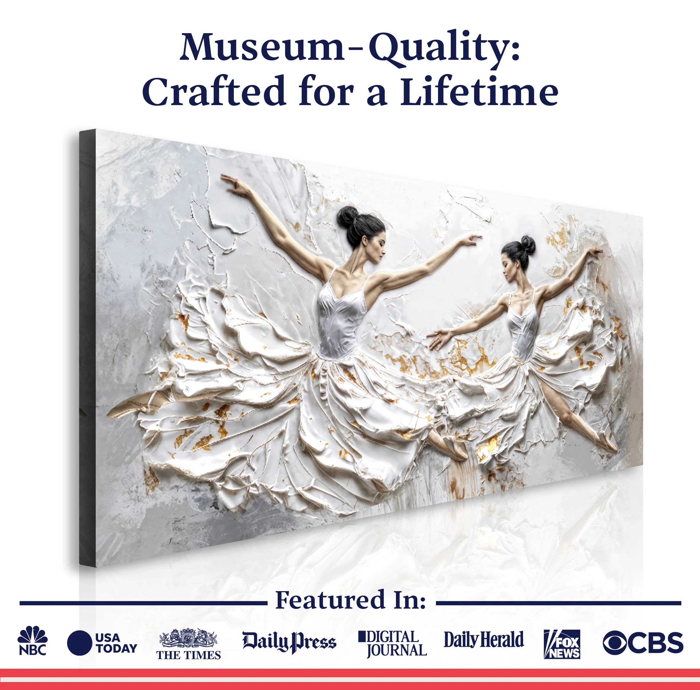 Modern Ethereal Dancers Impasto Wall Art - Image 6
