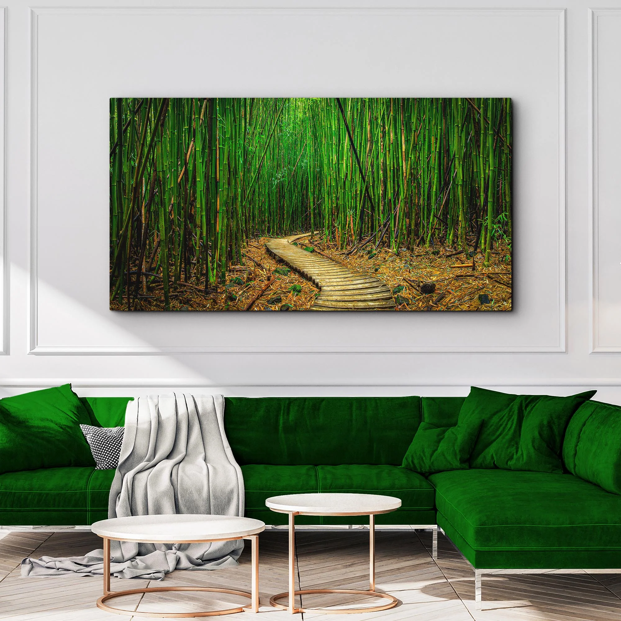Ever-Green Bamboo Forest Canvas Wall Art - Image 3