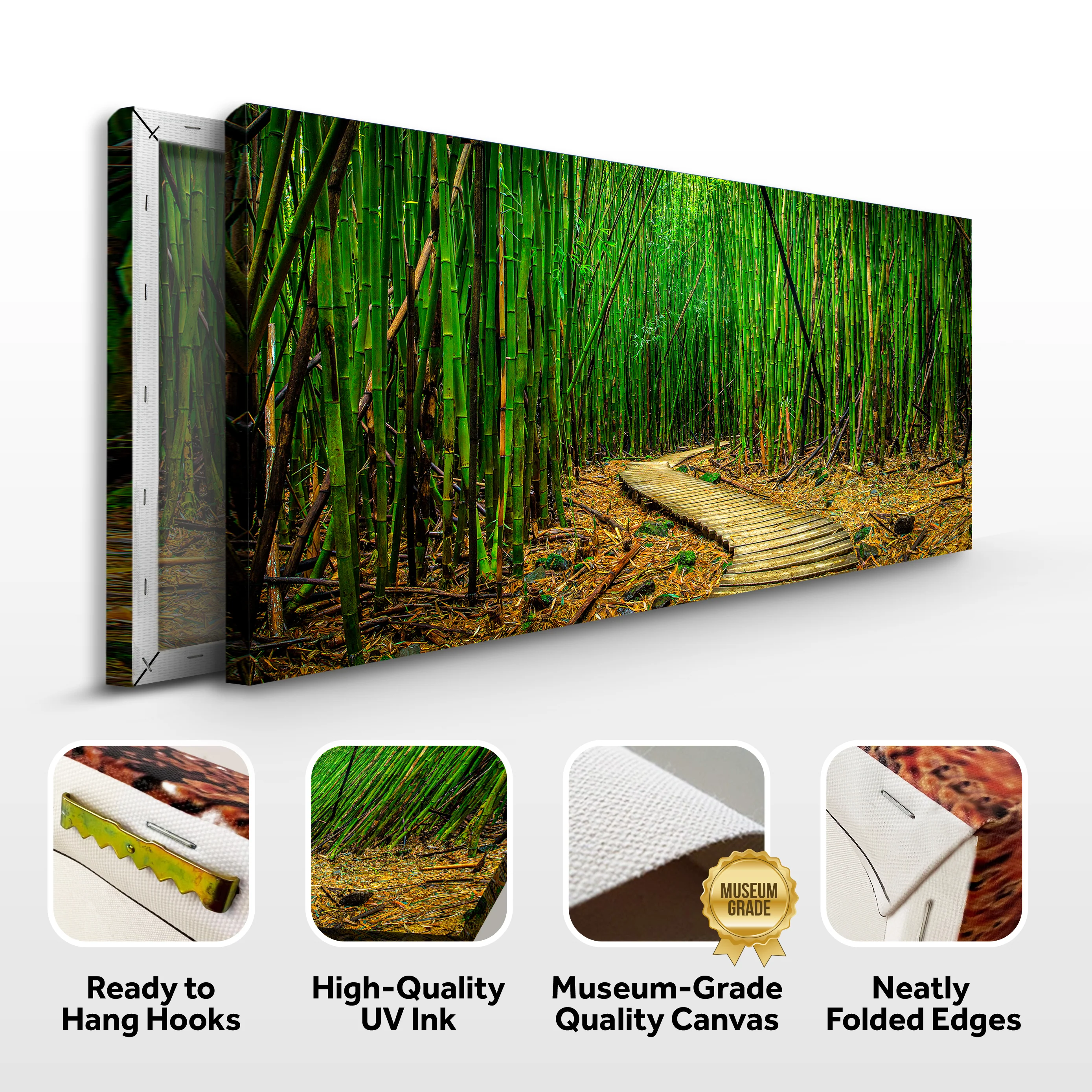 Ever-Green Bamboo Forest Canvas Wall Art - Image 4