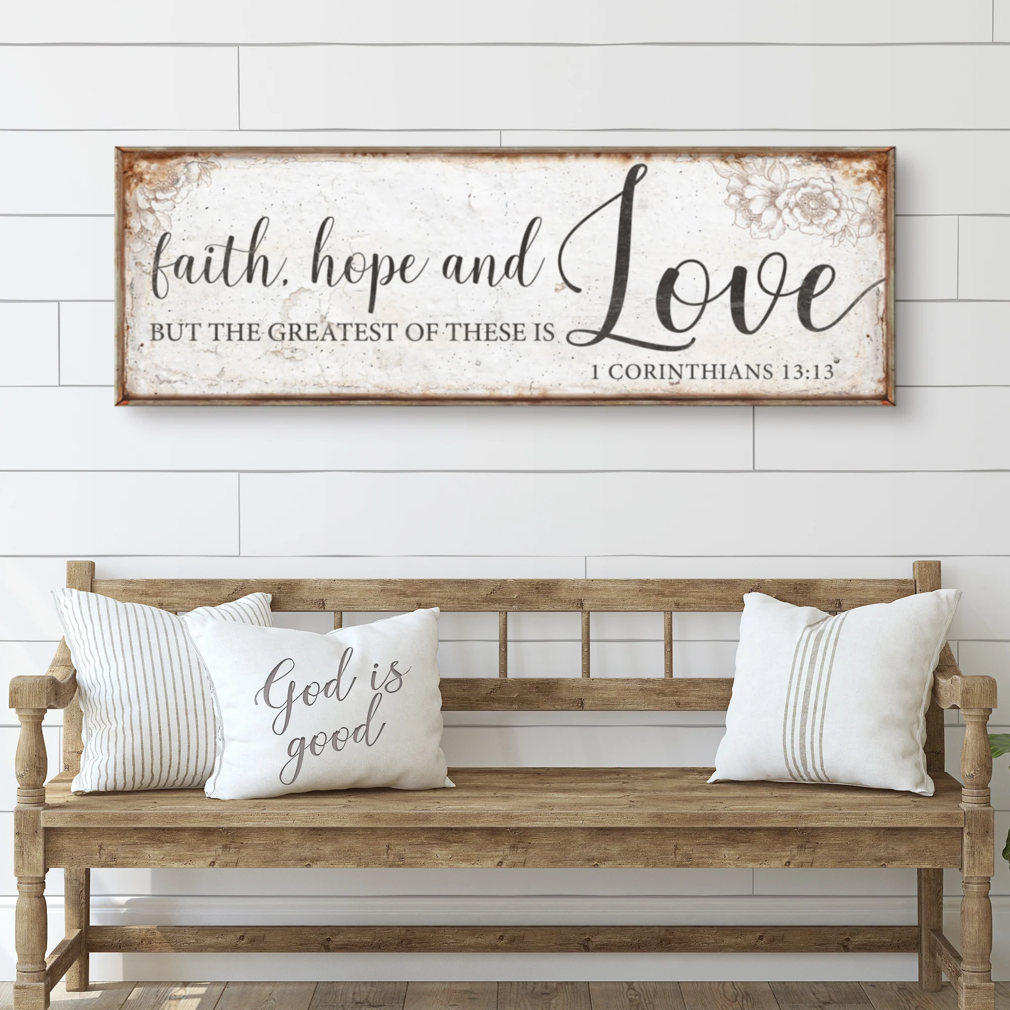 Faith Hope And Love 1 Corinthians 13:13 Faith Sign - Image 3