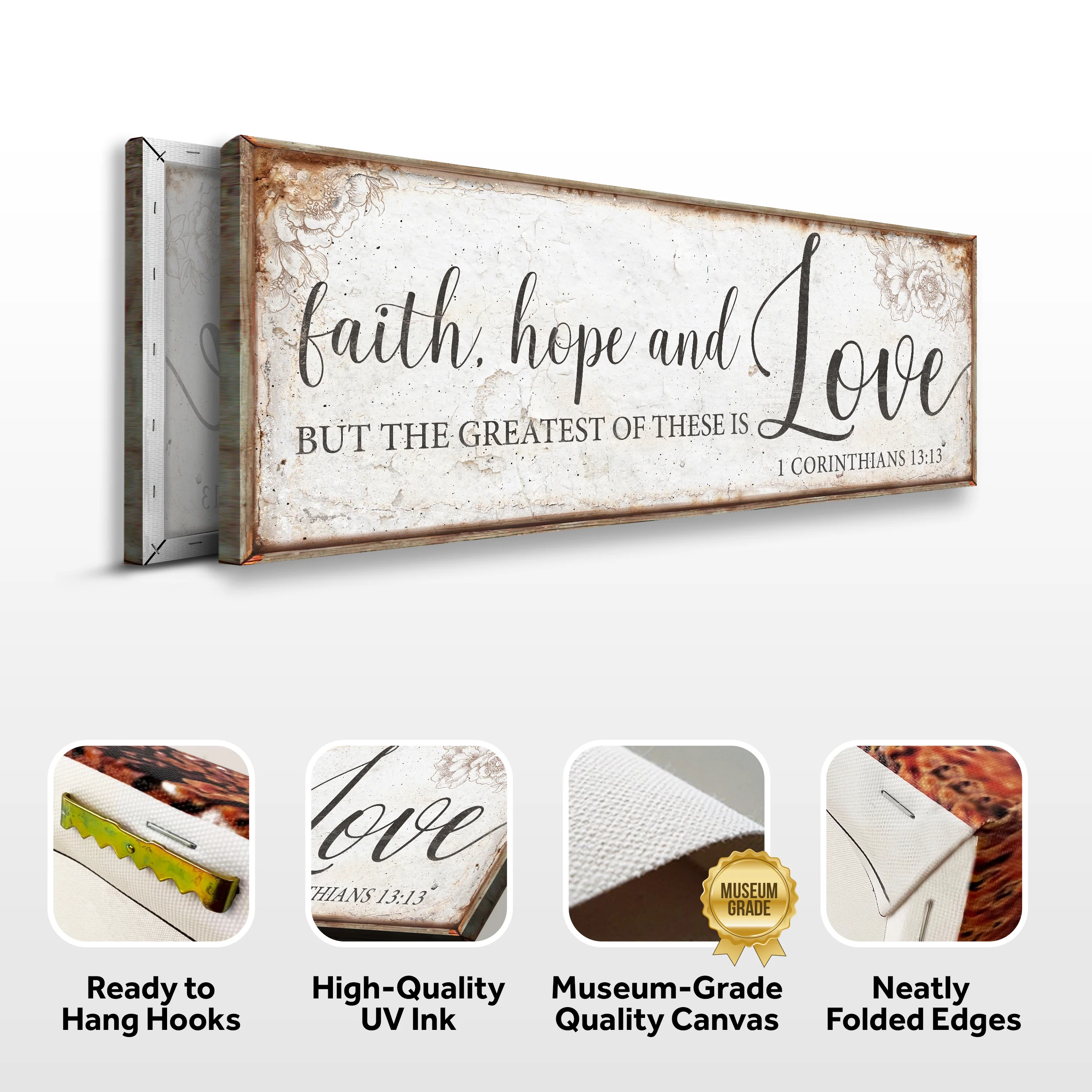 Faith Hope And Love 1 Corinthians 13:13 Faith Sign - Image 6