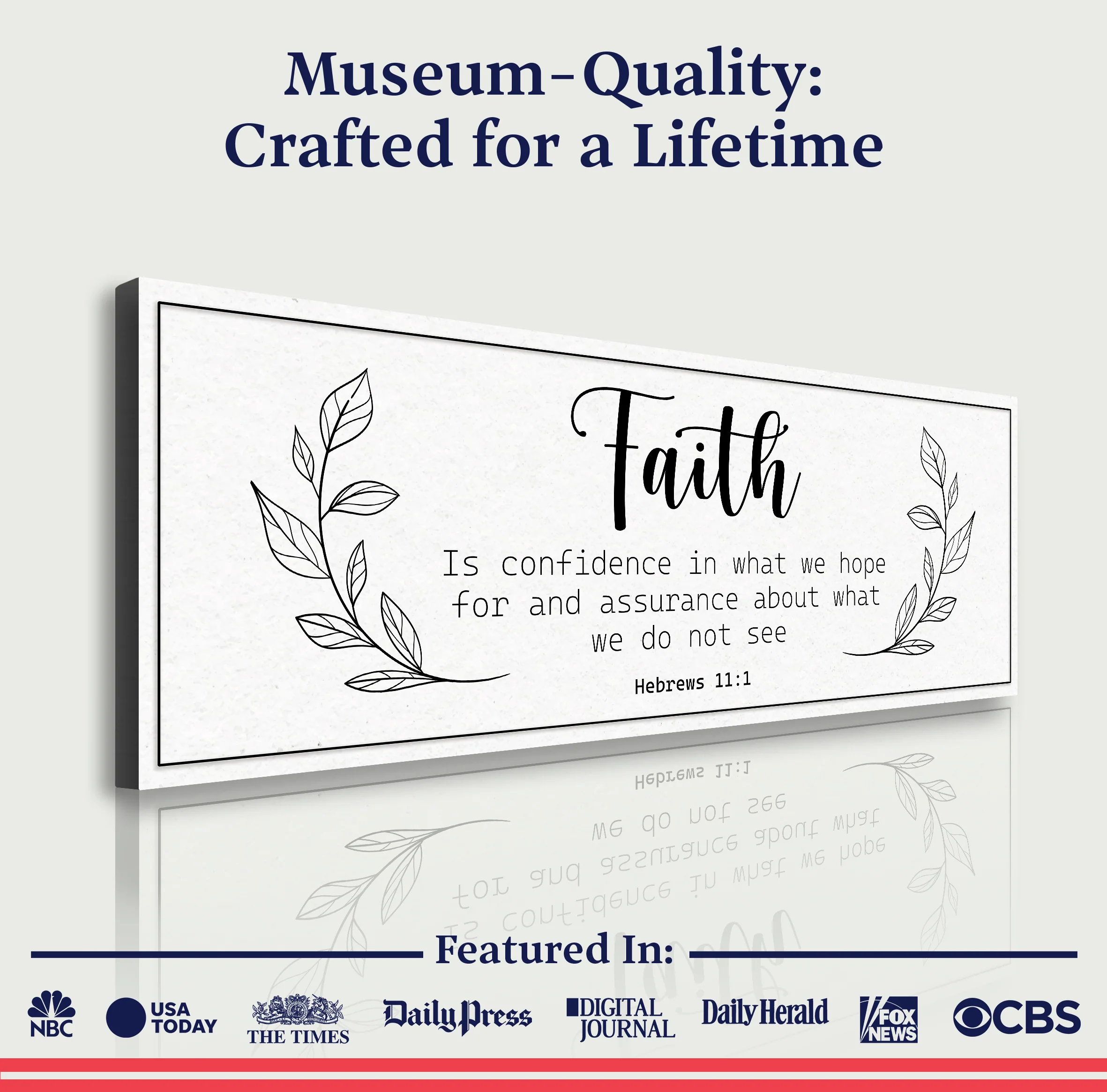 Faith Is Confidence - Hebrews 11:1 Faith Sign - Image 6