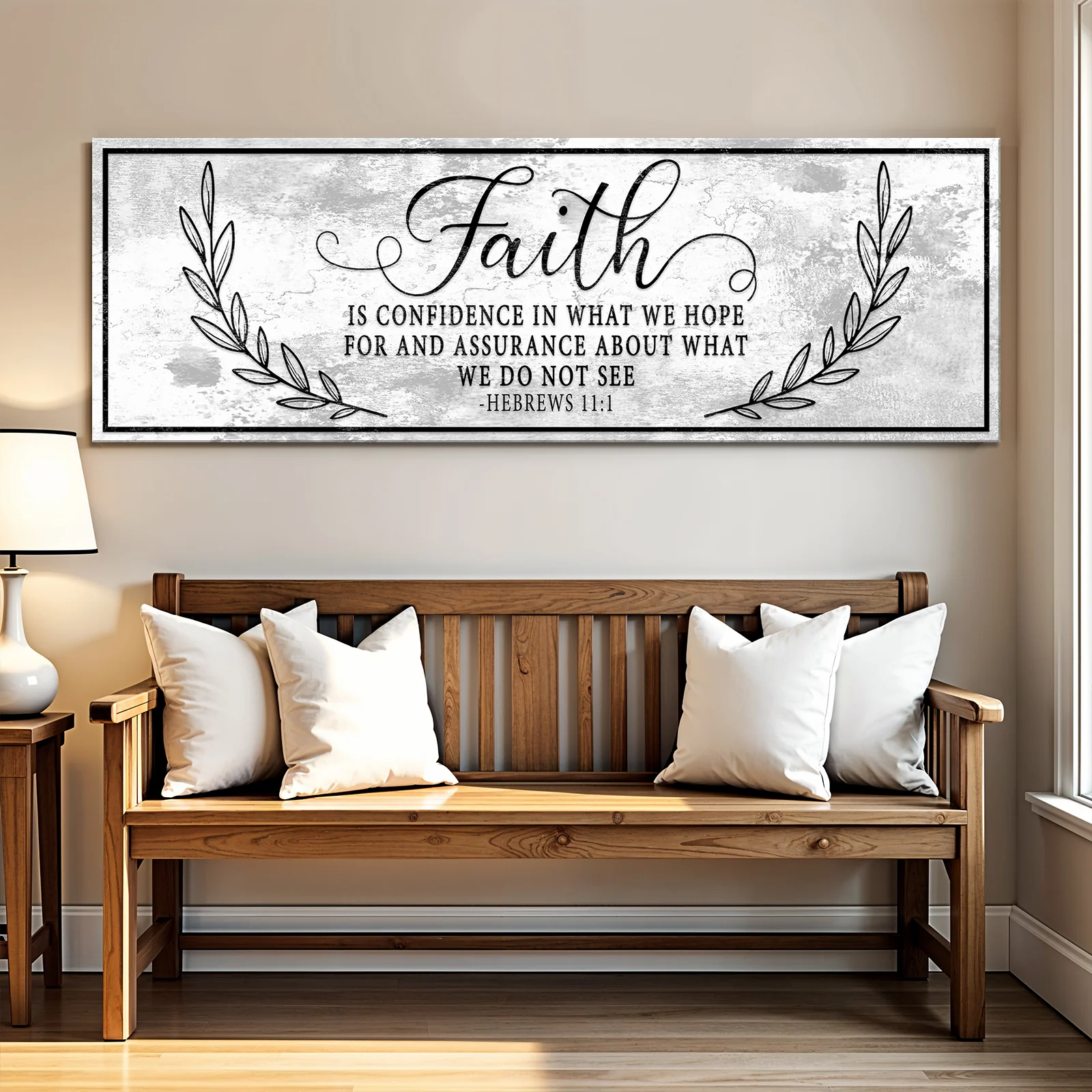 Faith Is Confidence - Hebrews 11:1 Faith Sign II - Image 4