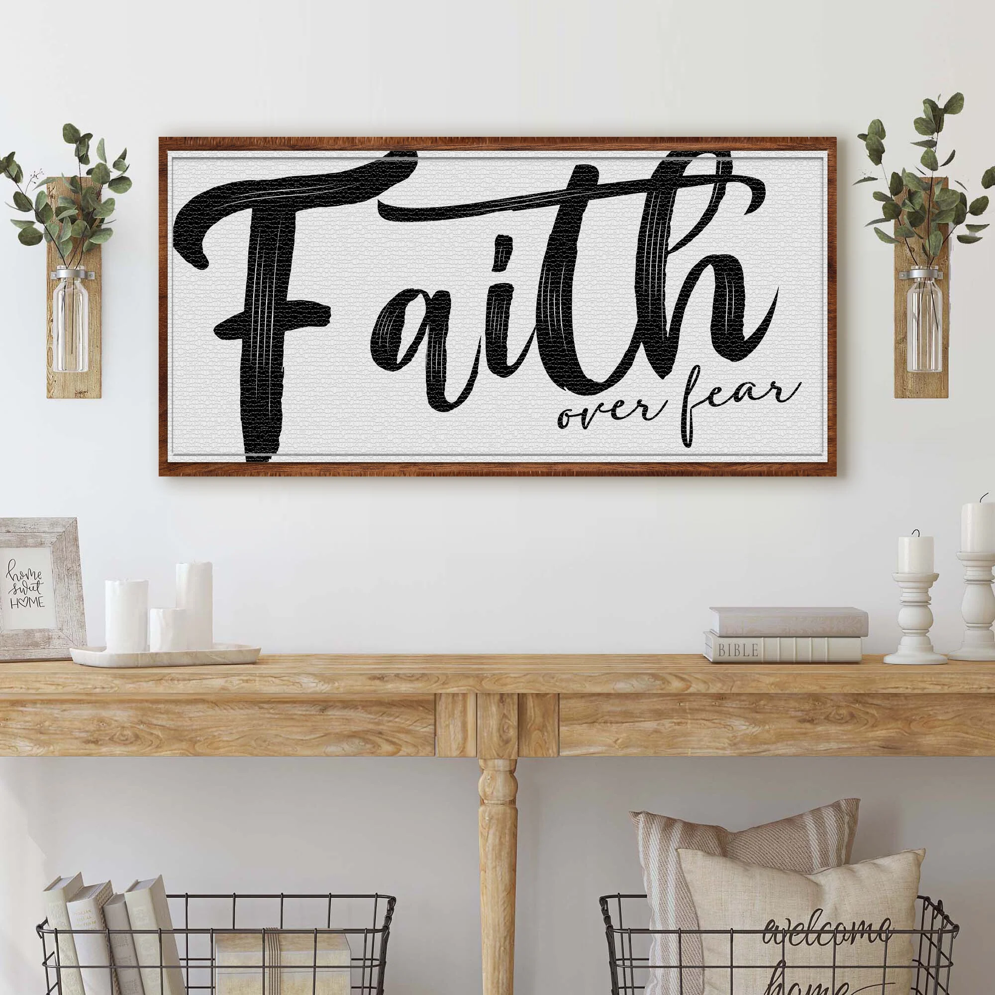 Faith Over Fear Faith Sign II - Image 2
