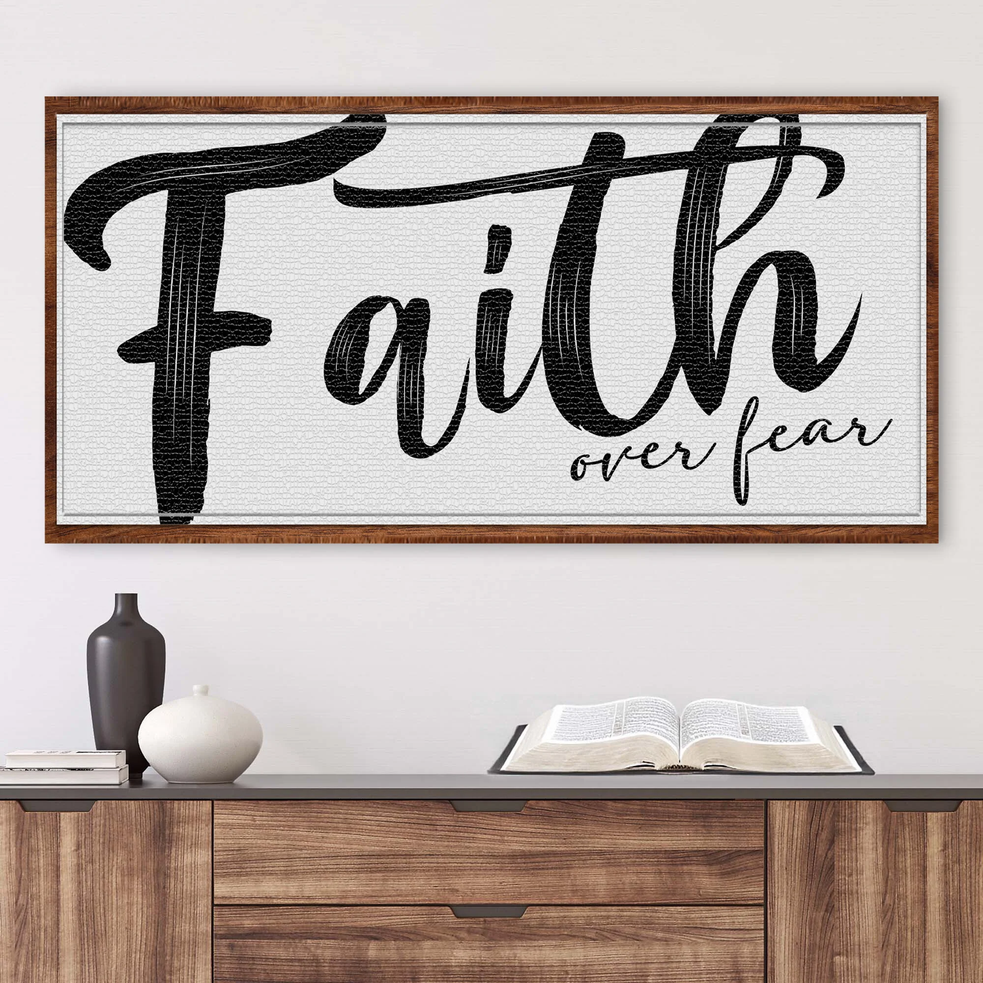 Faith Over Fear Faith Sign II - Image 3