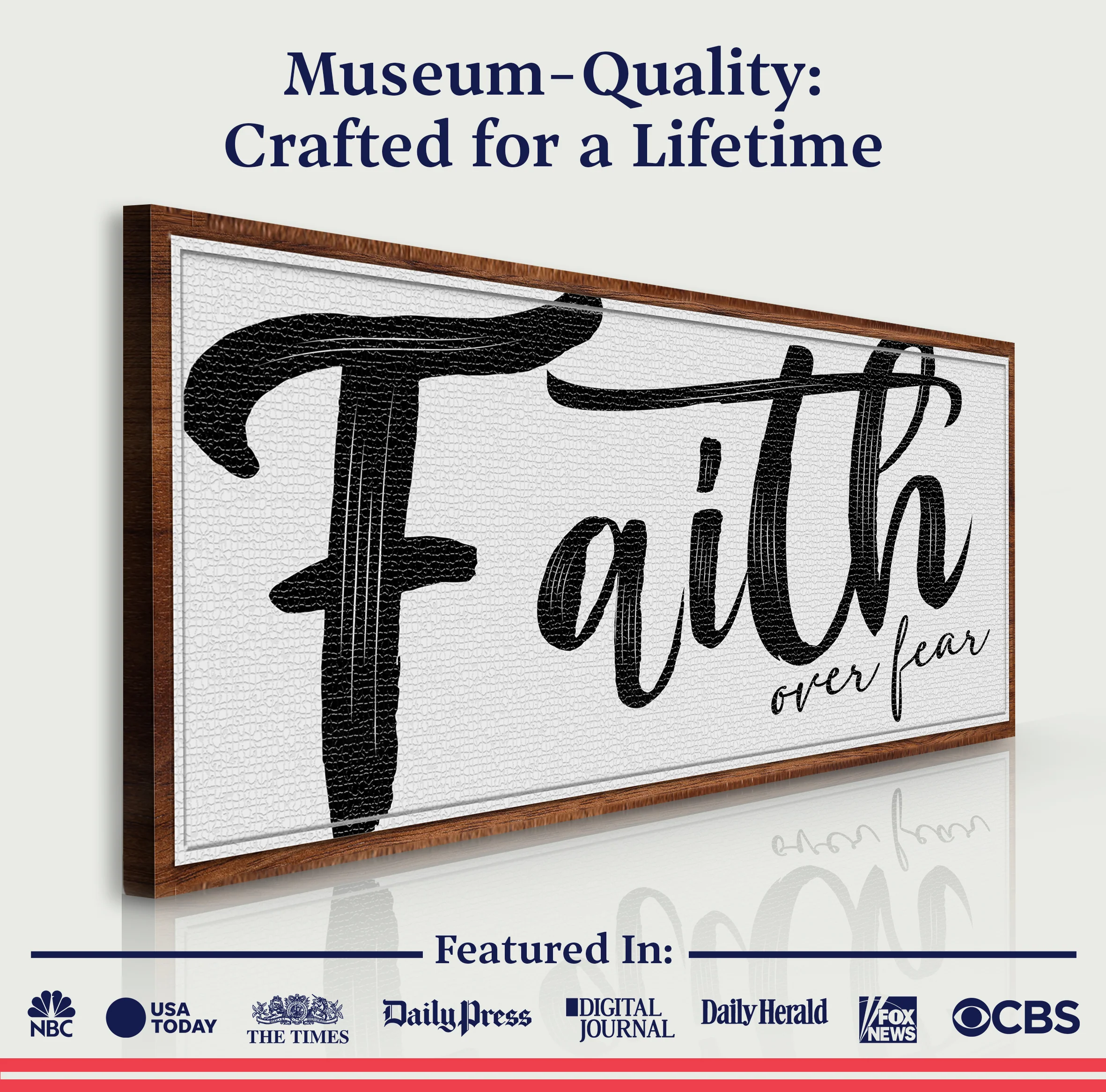 Faith Over Fear Faith Sign II - Image 4