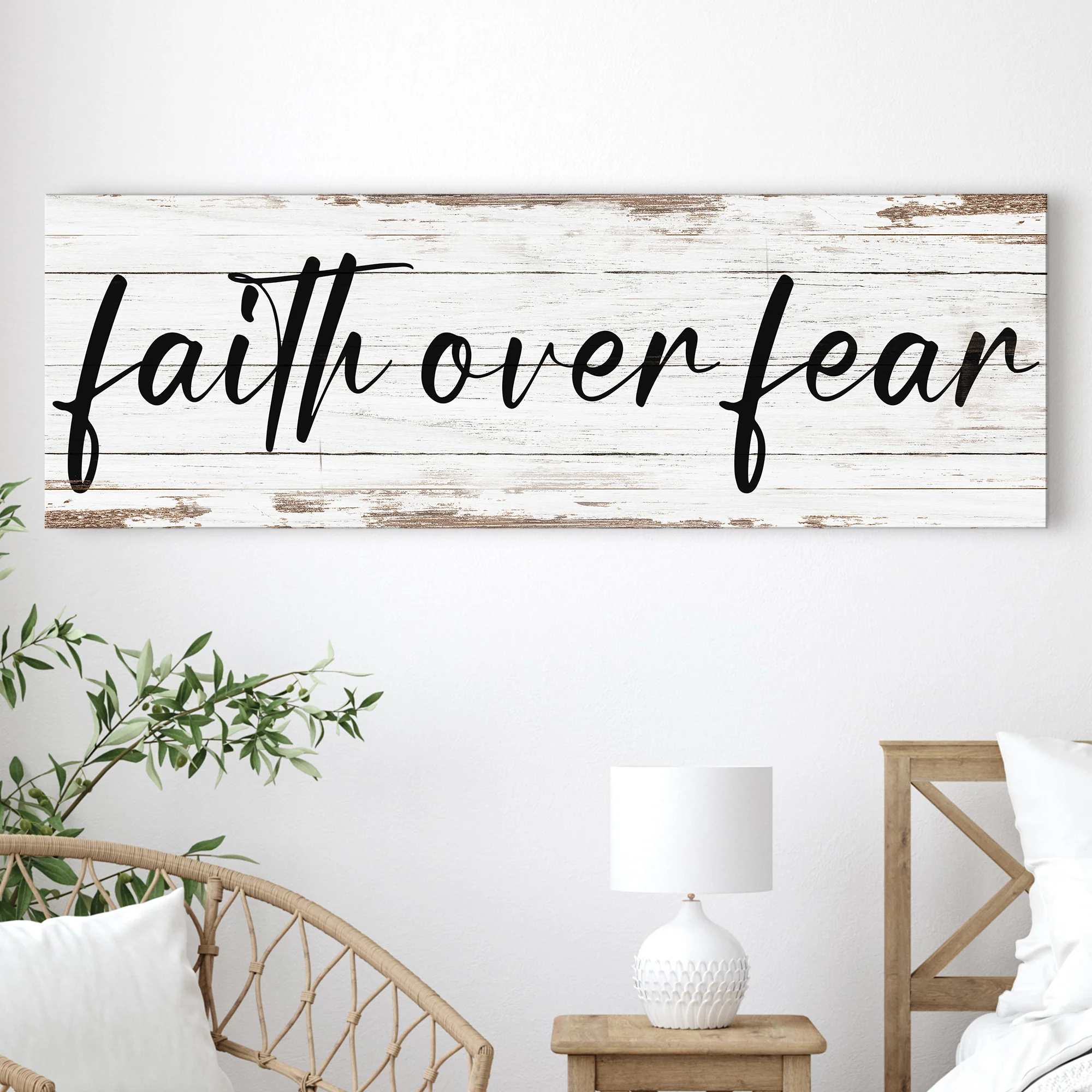 Faith Over Fear Faith Sign III - Image 3
