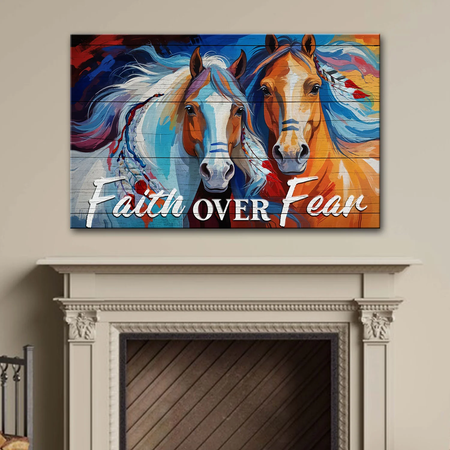 Faith Over Fear Faith Sign IV - Image 4